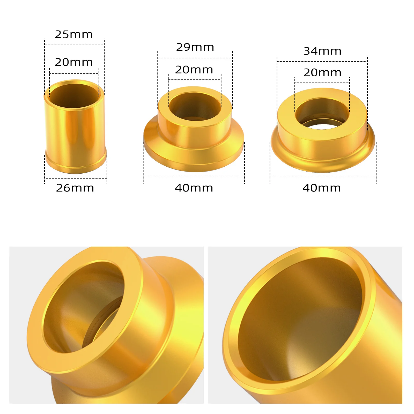 Front Rear Wheel Spacers Set For Suzuki DRZ400S DRZ400E DRZ400SM - Image 6