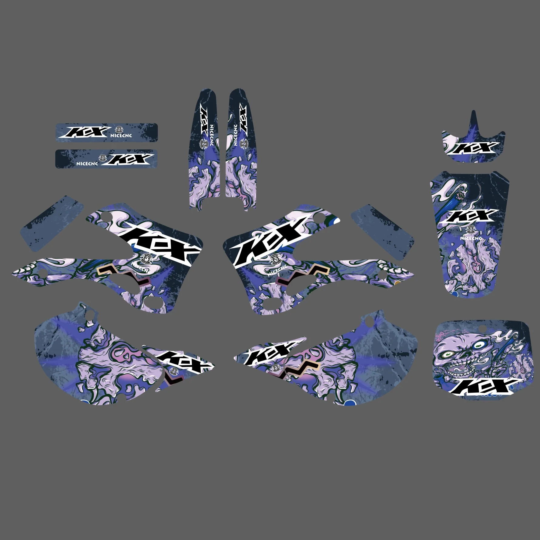Team Graphics Background Decals For Kawasaki KX125/KX250 1999-2002 - Image 2