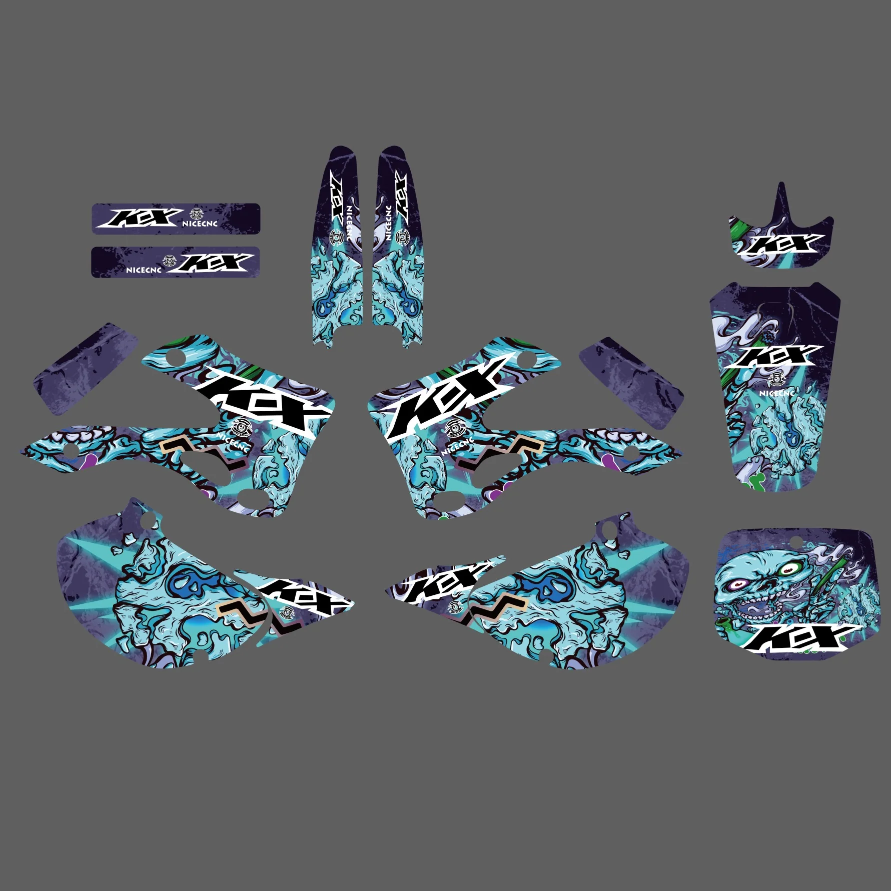 Team Graphics Background Decals For Kawasaki KX125/KX250 1999-2002 - Image 3