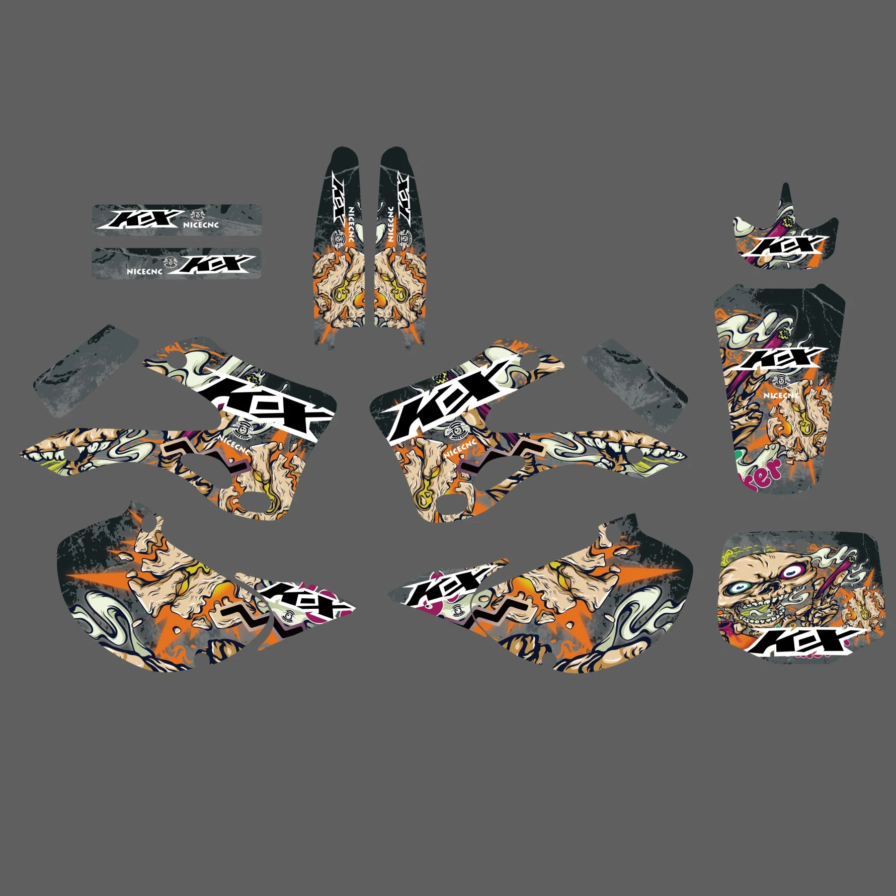 Team Graphics Background Decals For Kawasaki KX125/KX250 1999-2002 - Image 4