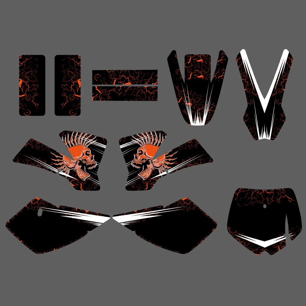 Team Graphics Background Decals Sticker For KTM SX50 2002-2008 - Image 2
