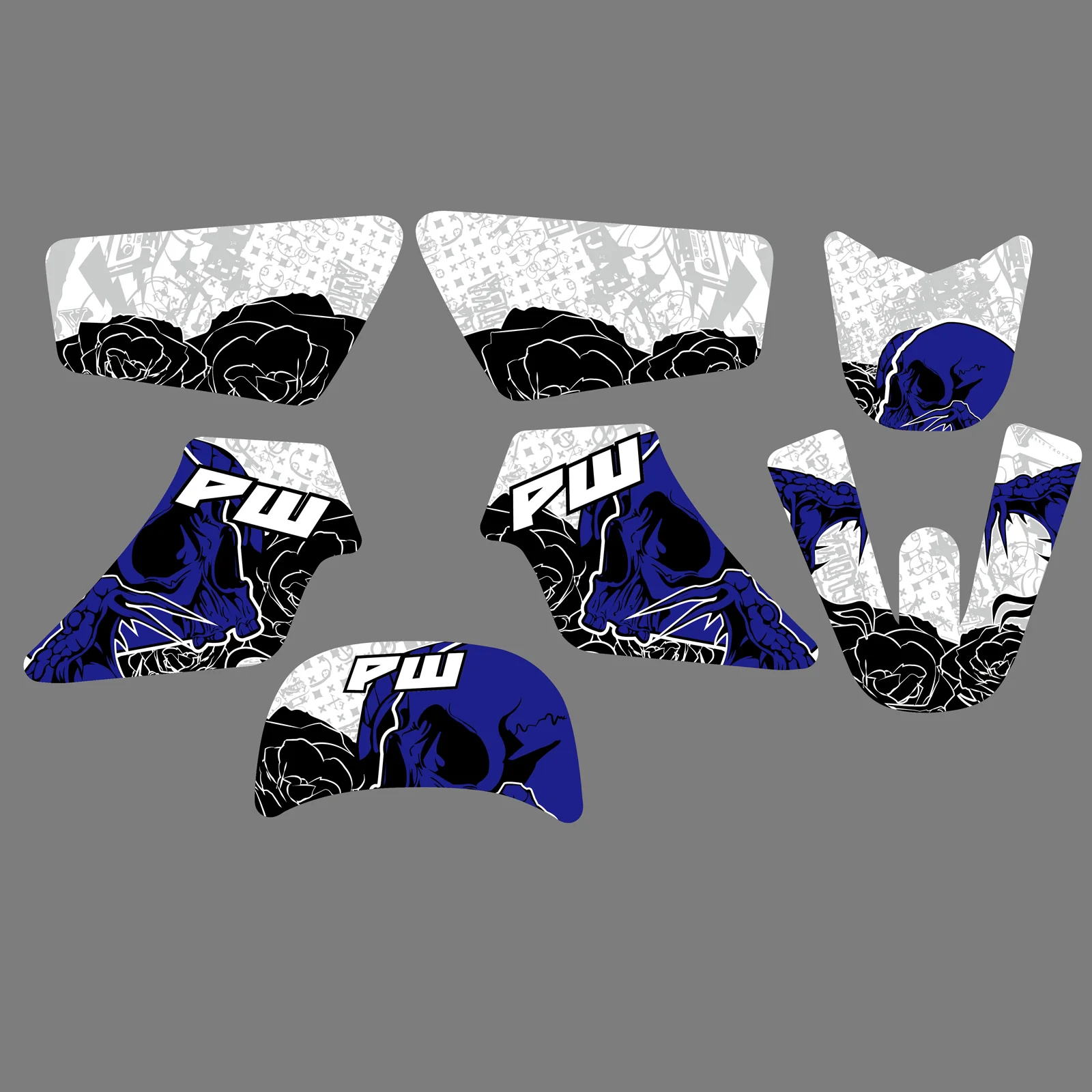 Team Graphics Background Decals Stickers For Yamaha PW50 1981-2021 All Years - Image 2