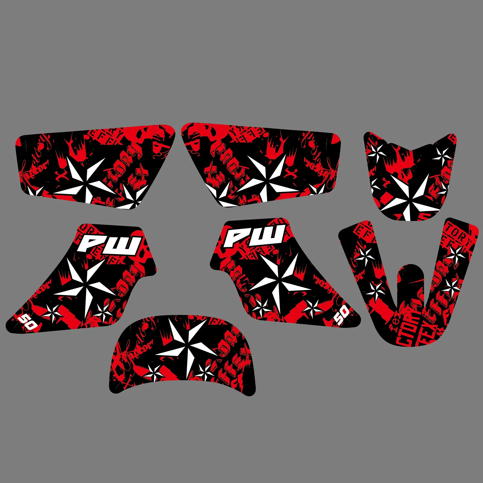 Team Graphics Background Decals Stickers For Yamaha PW50 1981-2021 All Years - Image 3