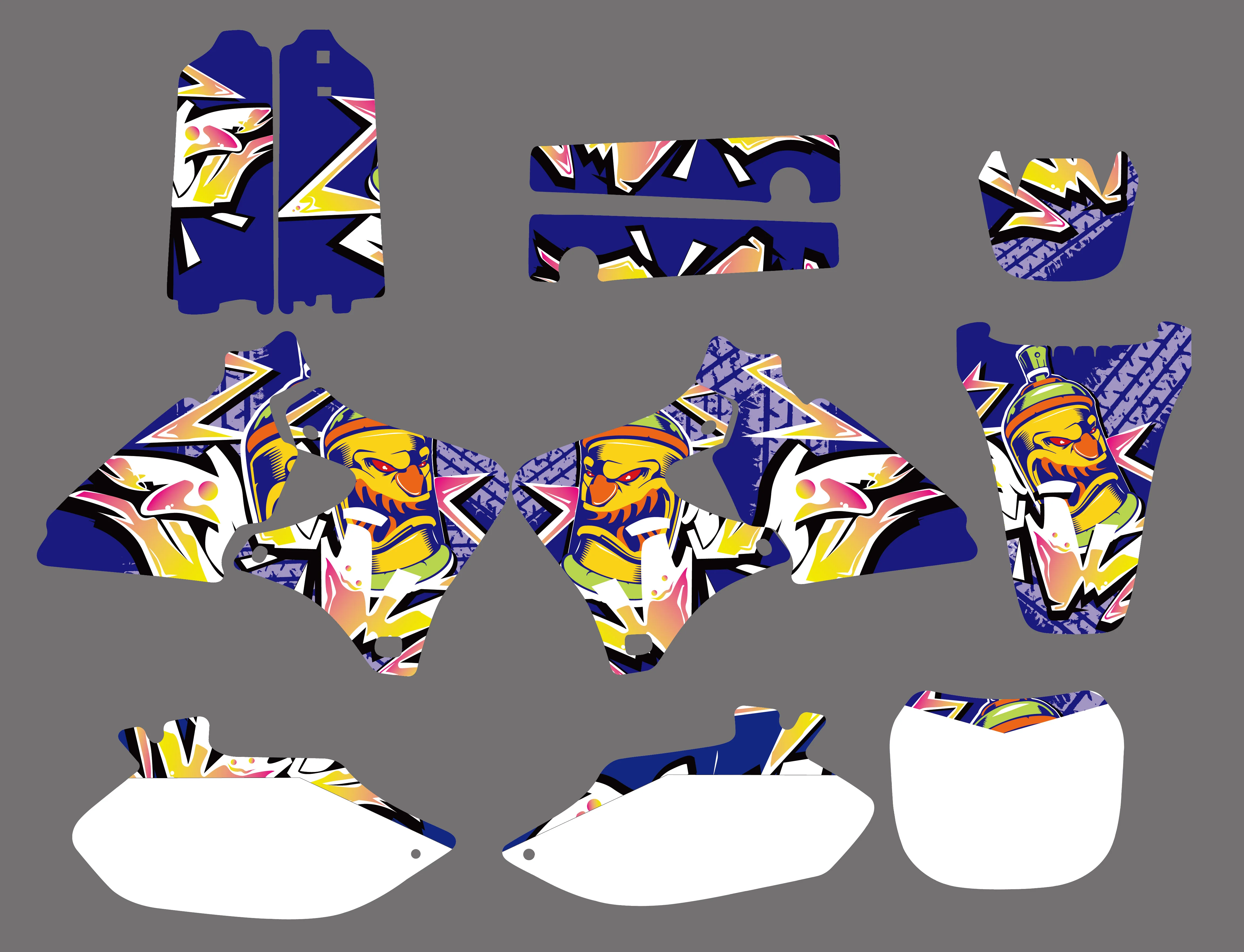 Team Graphics Backgrounds Decals Kit For Yamaha YZ250F YZ400F YZ426F 1998-2002 - Image 3