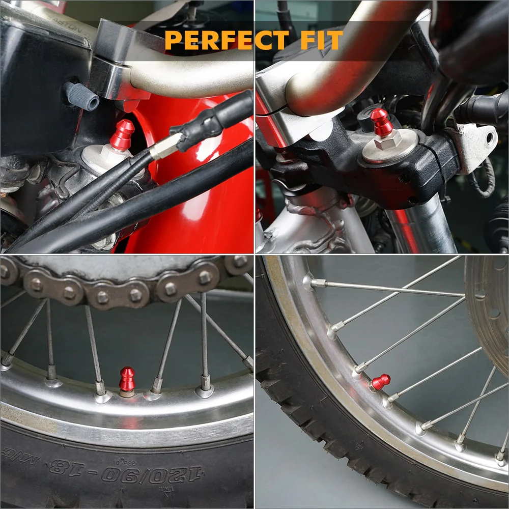 Tire Stem Caps & Front Fork Caps Valve for Honda XR650L 1993-2024 - Image 4
