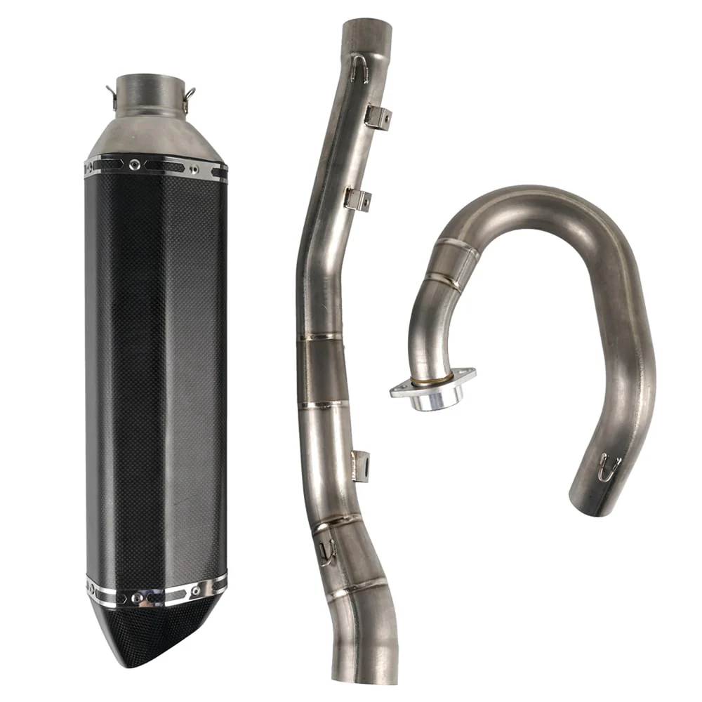 Full Exhaust Muffler Pipe System Set with Clamp Gasket For Suzuki DRZ400 DRZ400SM Kawasaki KLX400 - Image 7