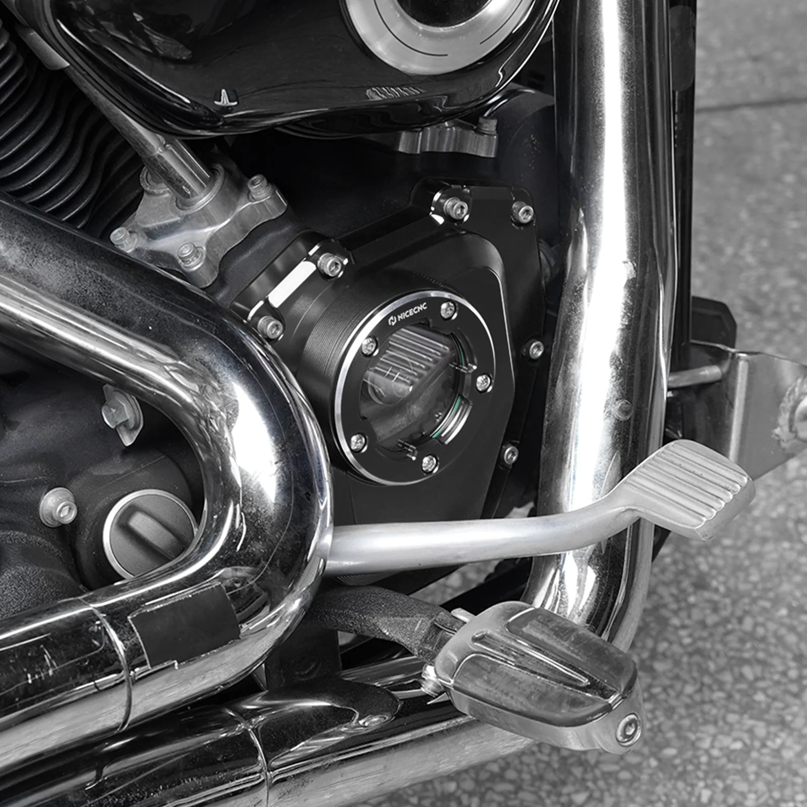 Transparent Cam Shaft Cover For Harley Road King 2001-2016 Dyna / Softail 2001-2017 - Image 3
