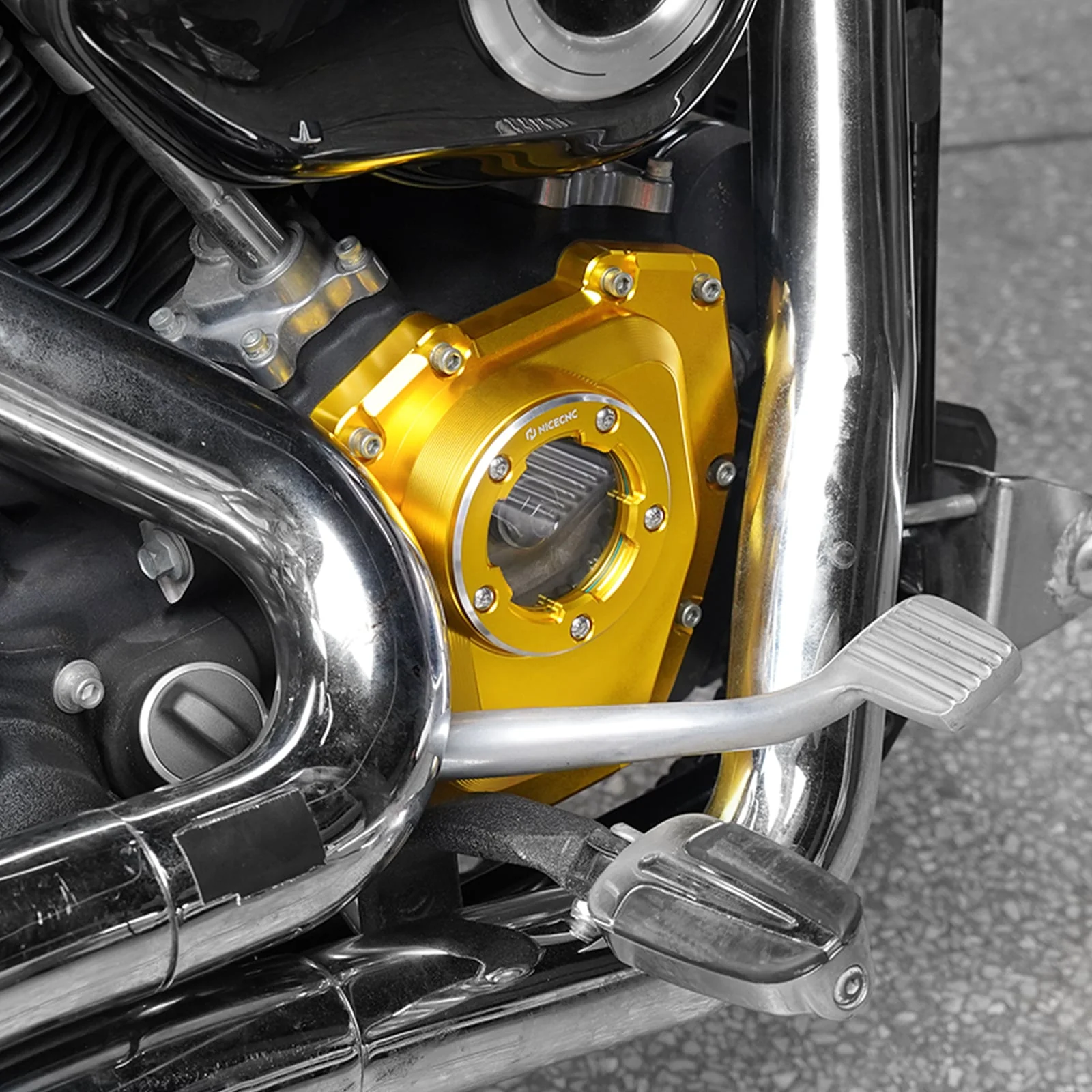 Transparent Cam Shaft Cover For Harley Road King 2001-2016 Dyna / Softail 2001-2017 - Image 4