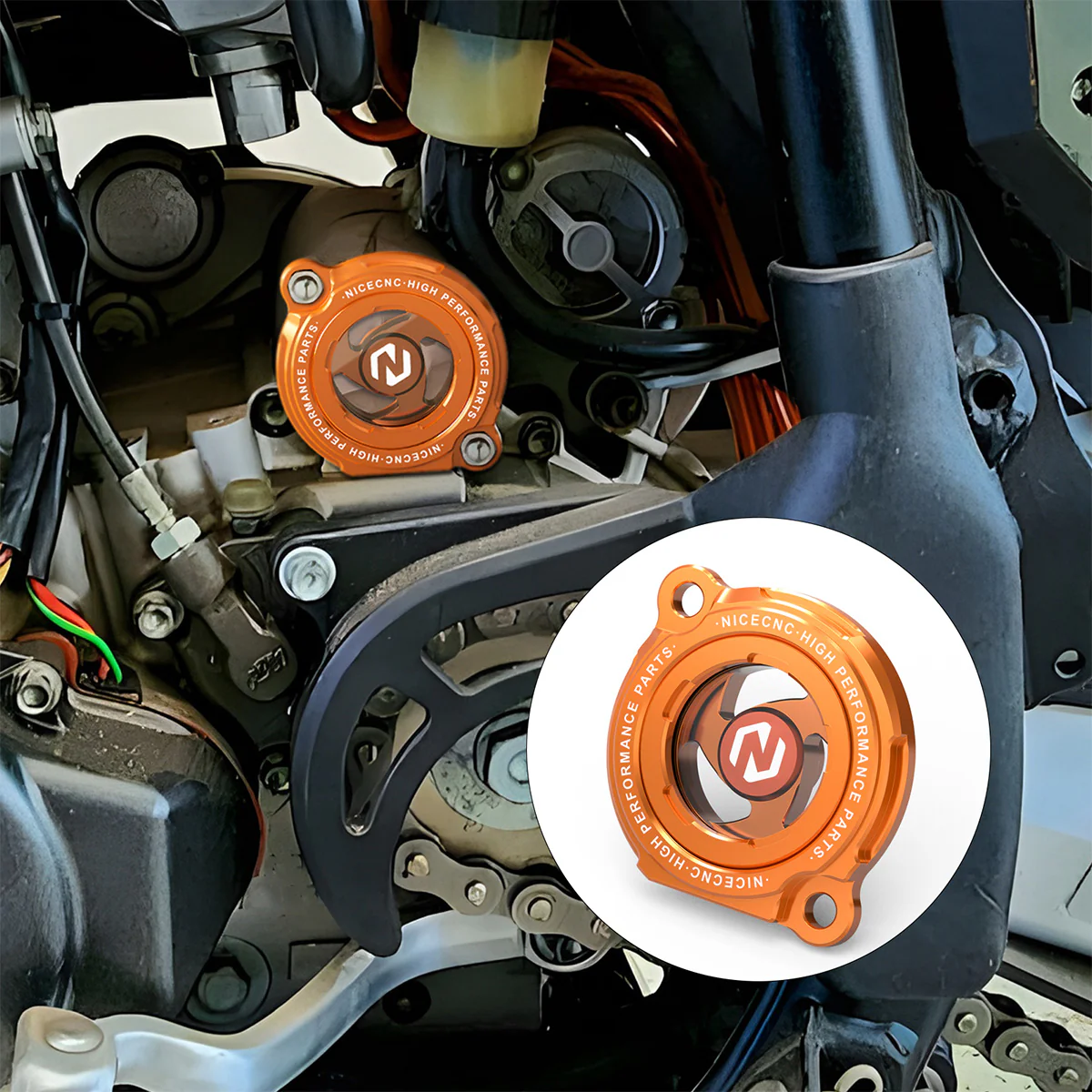 Transparent Oil Filter Cover Cap For KTM 250-625 950 Adv/Super Enduro 990 Adv/Super Duke - Image 7