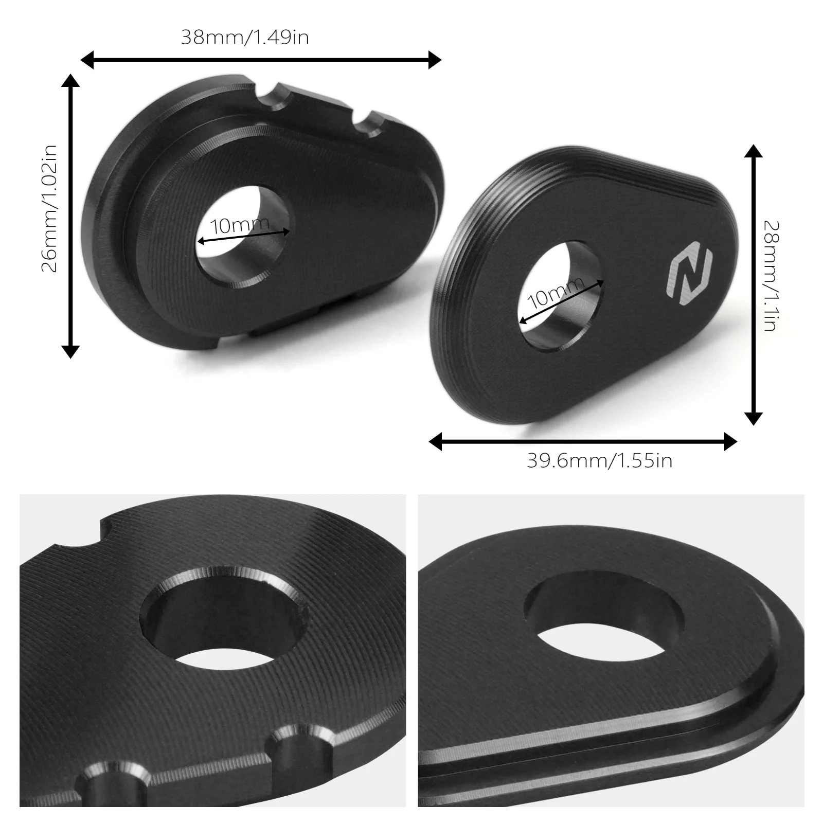 Pair Turn Signals Indicator Adapter Spacers For Yamaha Tenere 700 /XTZ700 2019-2024 - Image 4