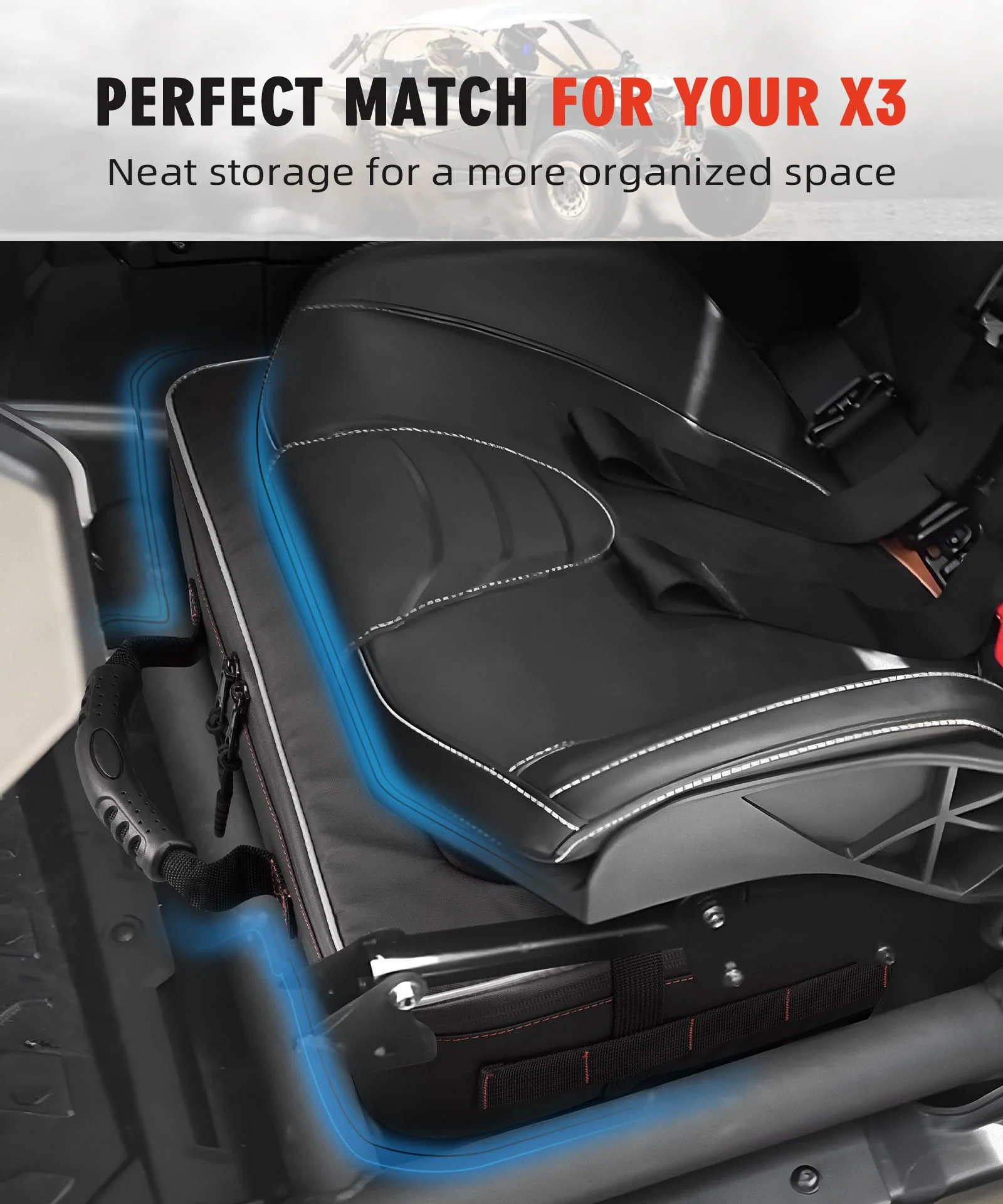 UTV Under Seat Storage Tool Bag For Can-Am Maverick X3 2017-2023 - Image 10