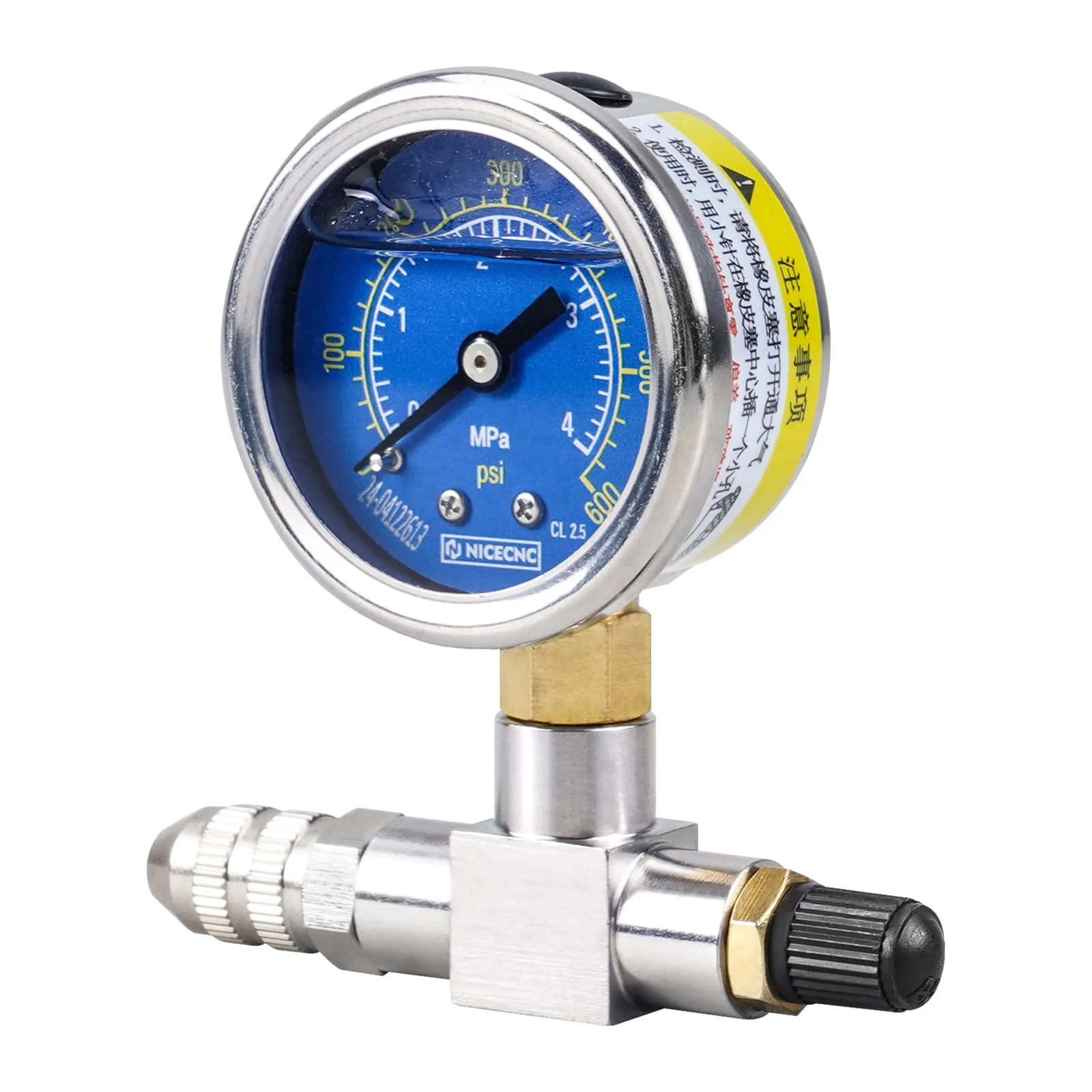 Universal 600psi Shock Nitrogen Gauge Needle Fill Tool For Yamaha YZX Polaris RZR Can Am - Image 4