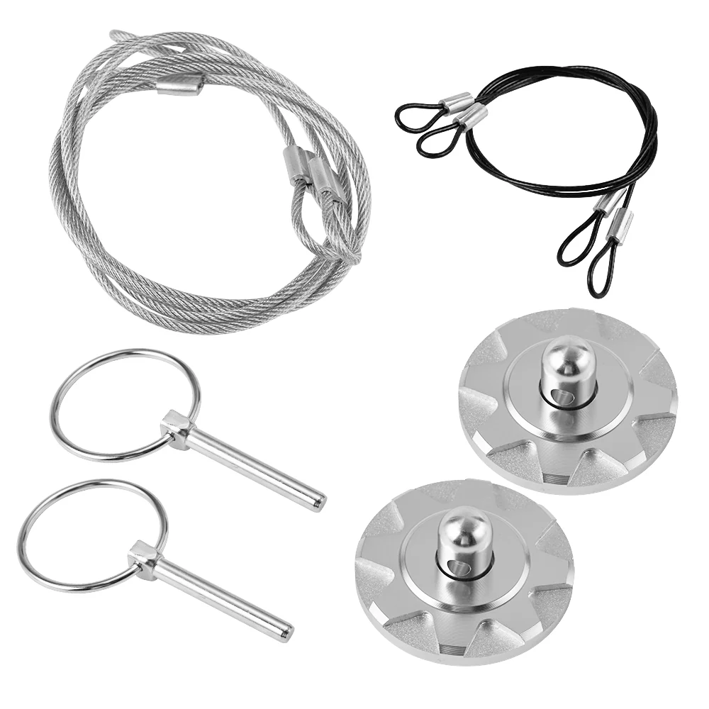 Universal For Car Racing Trim Mount Locking Hood Pins Kit Latch Kit Anodized Aluminum - Image 11