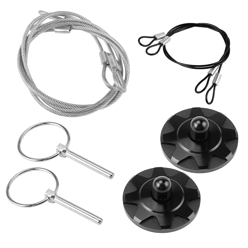 Universal For Car Racing Trim Mount Locking Hood Pins Kit Latch Kit Anodized Aluminum - Image 6