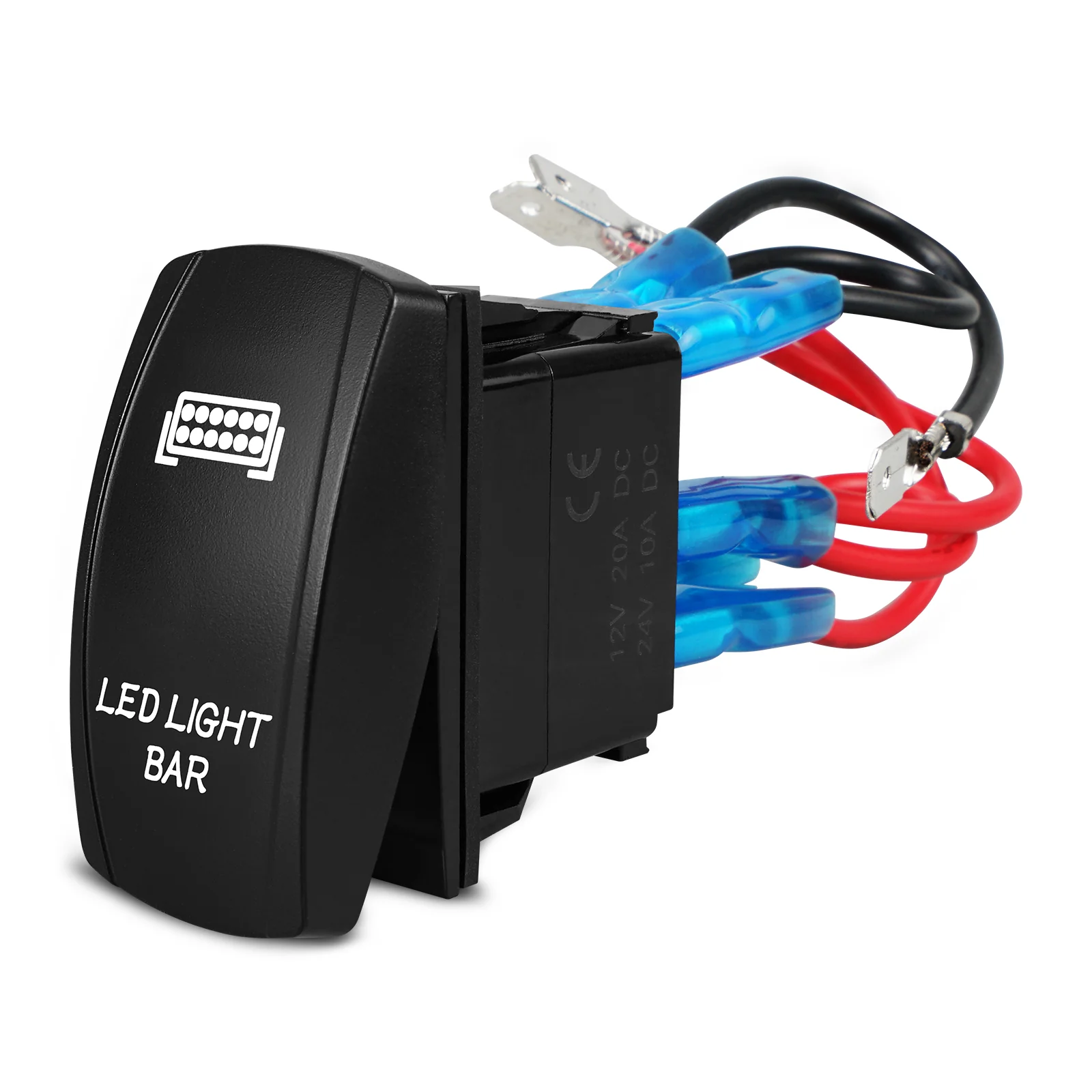 UTV ATV 12V 20A LED Light Rocker Switch ON-OFF Toggle Switch Laser - Image 10
