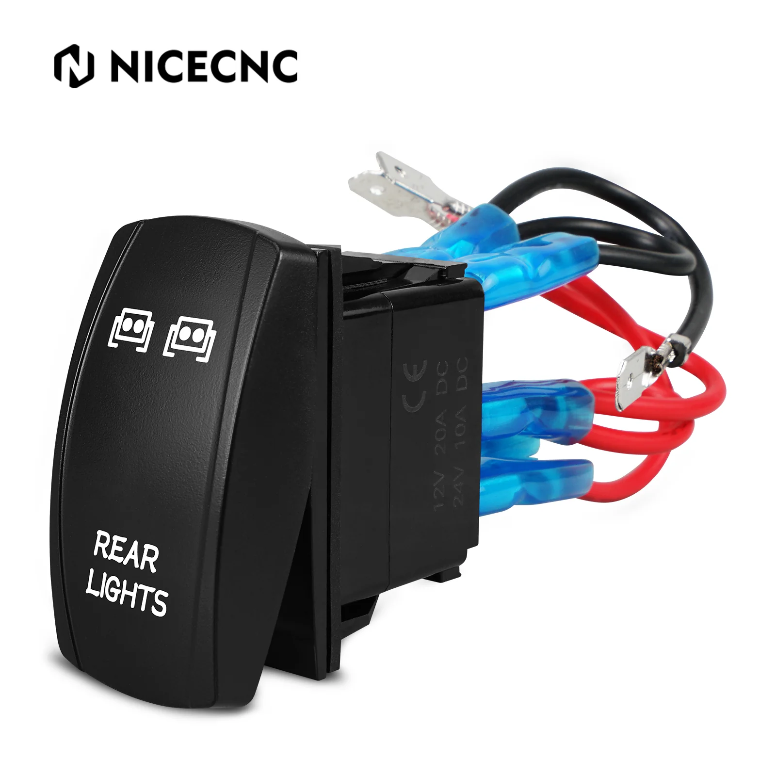 UTV ATV 12V 20A LED Light Rocker Switch ON-OFF Toggle Switch Laser - Image 12