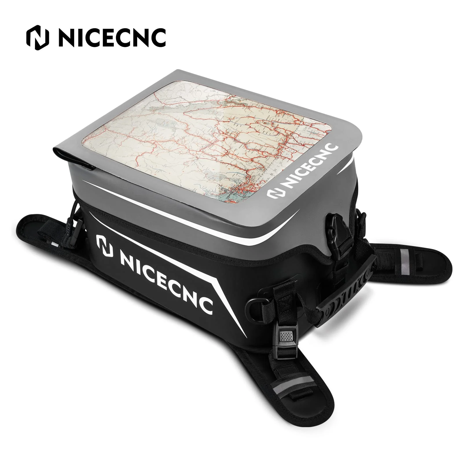 Universal Motorcycle 12L Tank Bag with 14 Inch Touchscreen Detachable Base Waterproof For Adventure Dual Sport Street Bike Cruiser - Image 11