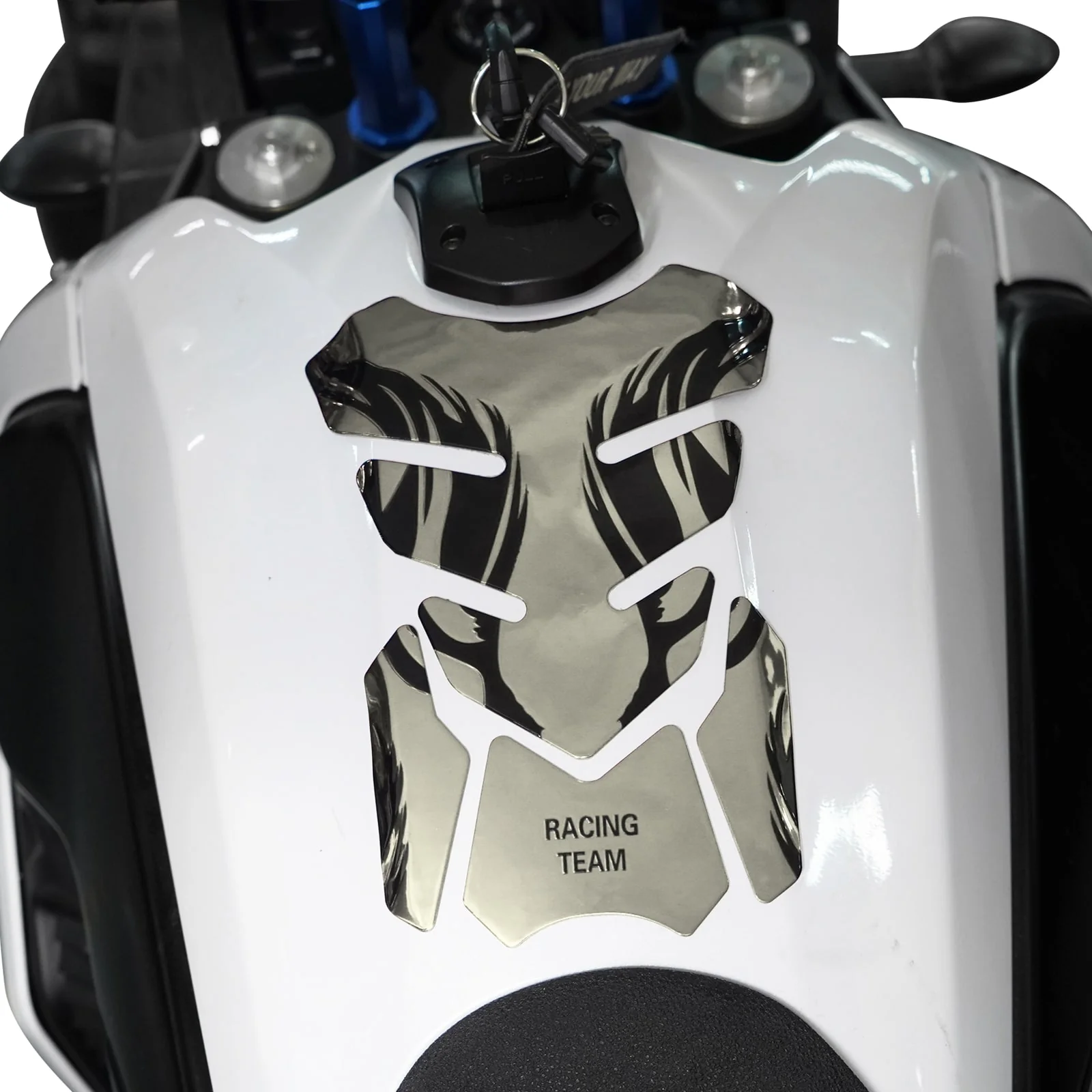 Universal Motorcycle Carbon Fiber Tank Pad Protector Sticker Waterproof For Street Bike - Image 3