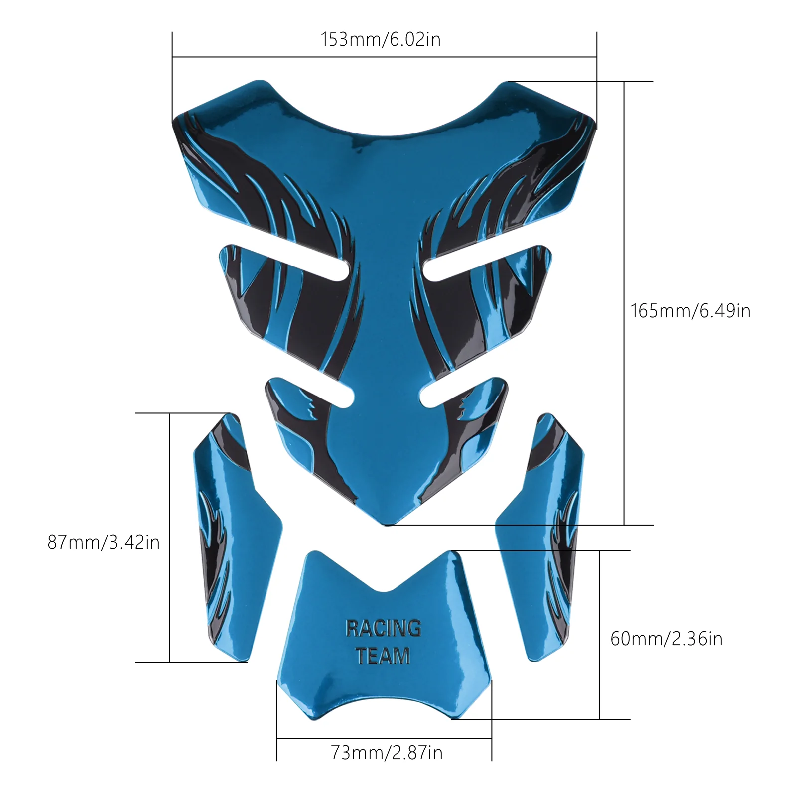 Universal Motorcycle Carbon Fiber Tank Pad Protector Sticker Waterproof For Street Bike - Image 4