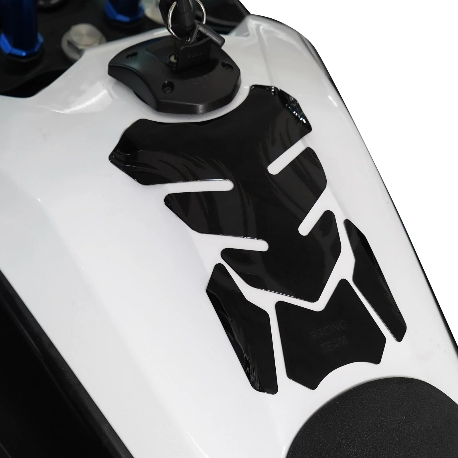 Universal Motorcycle Carbon Fiber Tank Pad Protector Sticker Waterproof For Street Bike - Image 6