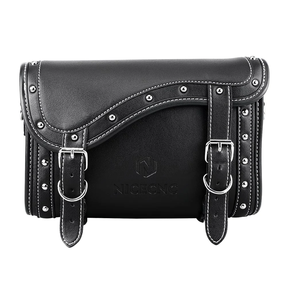 Motorcycle Handlebar Bag with Straps & Protecting Cover PU Leather - Image 3