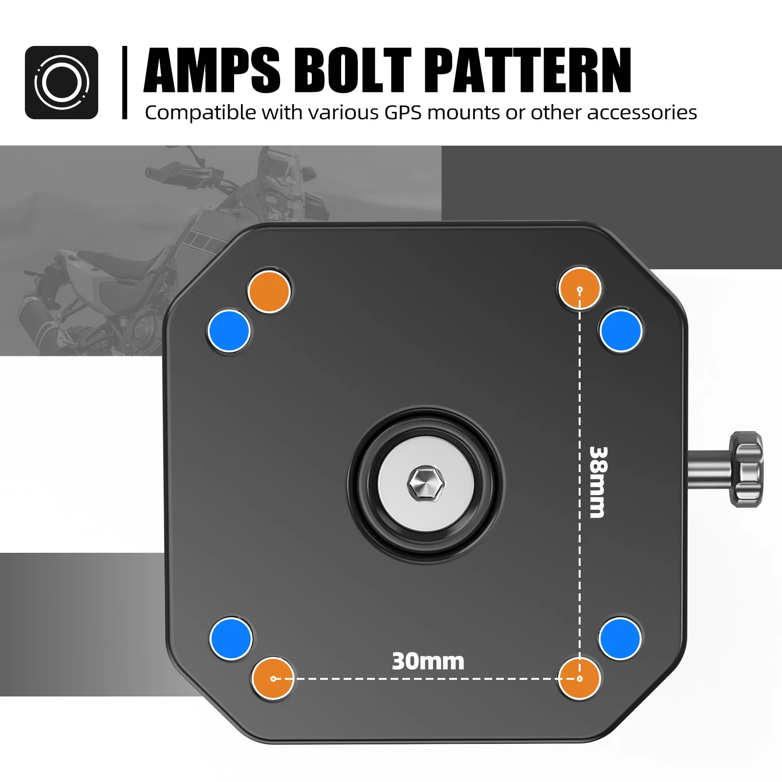 Universal Motorcycle Rotatable AMPS GPS Swivel Mount Bracket - Image 5