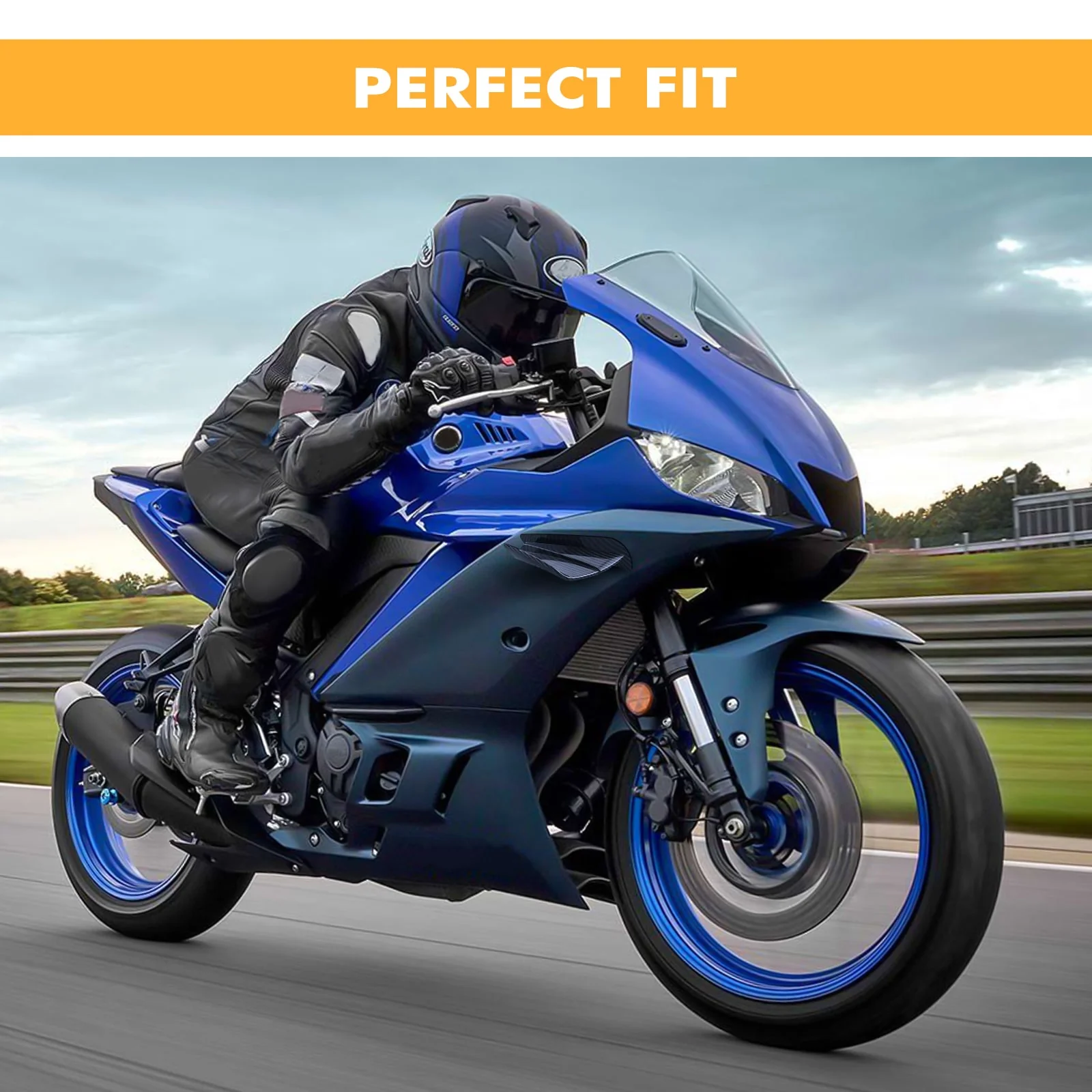 2PCS Universal Motorcycle Side Winglet Air Deflector Spoiler - Image 2