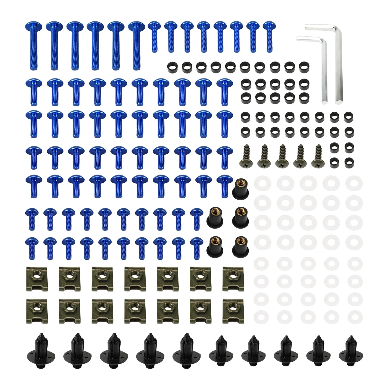 Universal Motorcycle Sportbikes Racing Fairing Bolts Kit Fastener Clips Screws - Image 27