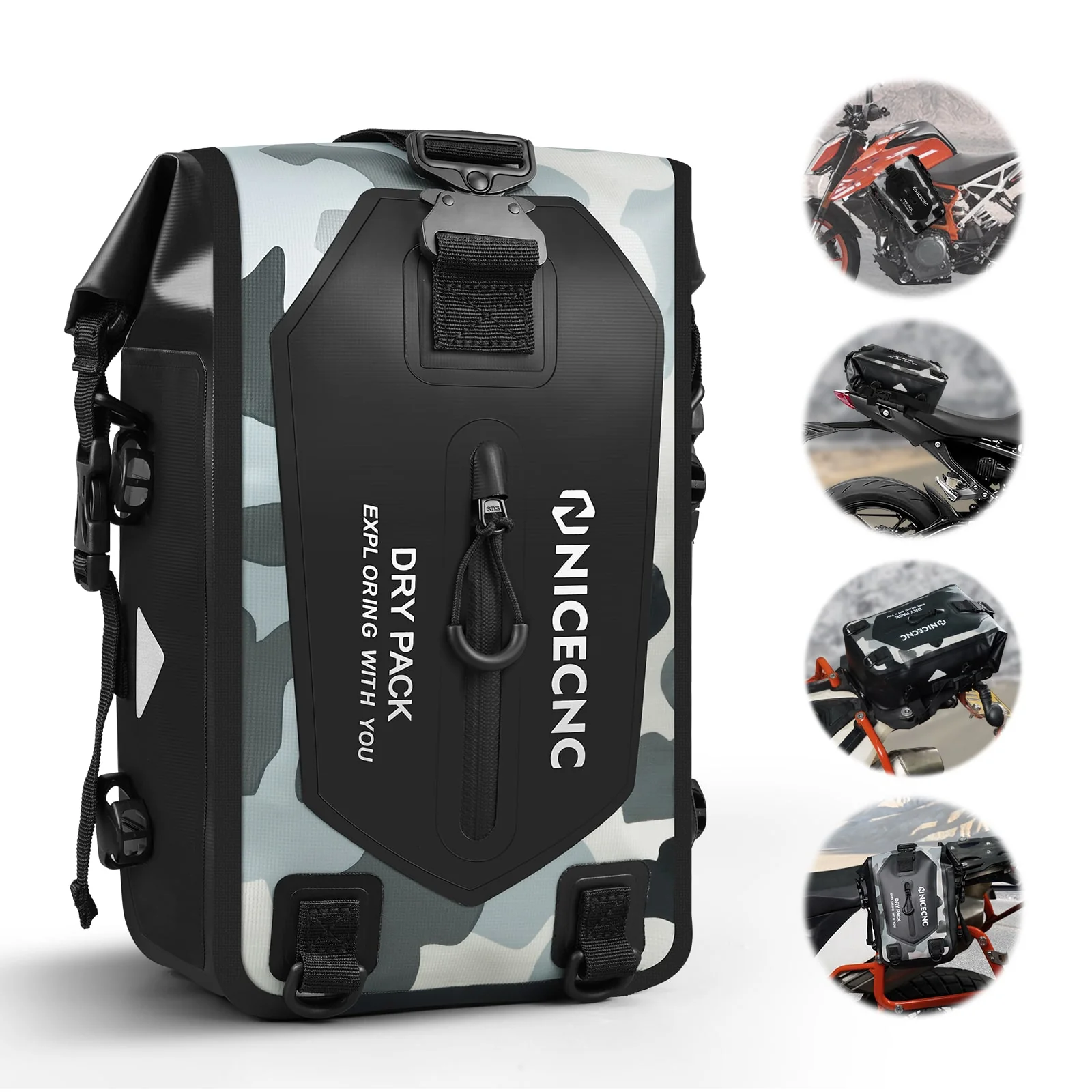 Universal Crash Bar Bag Motorcycle 7L Dry Luggage Bag(Only Ship to US) - Image 11