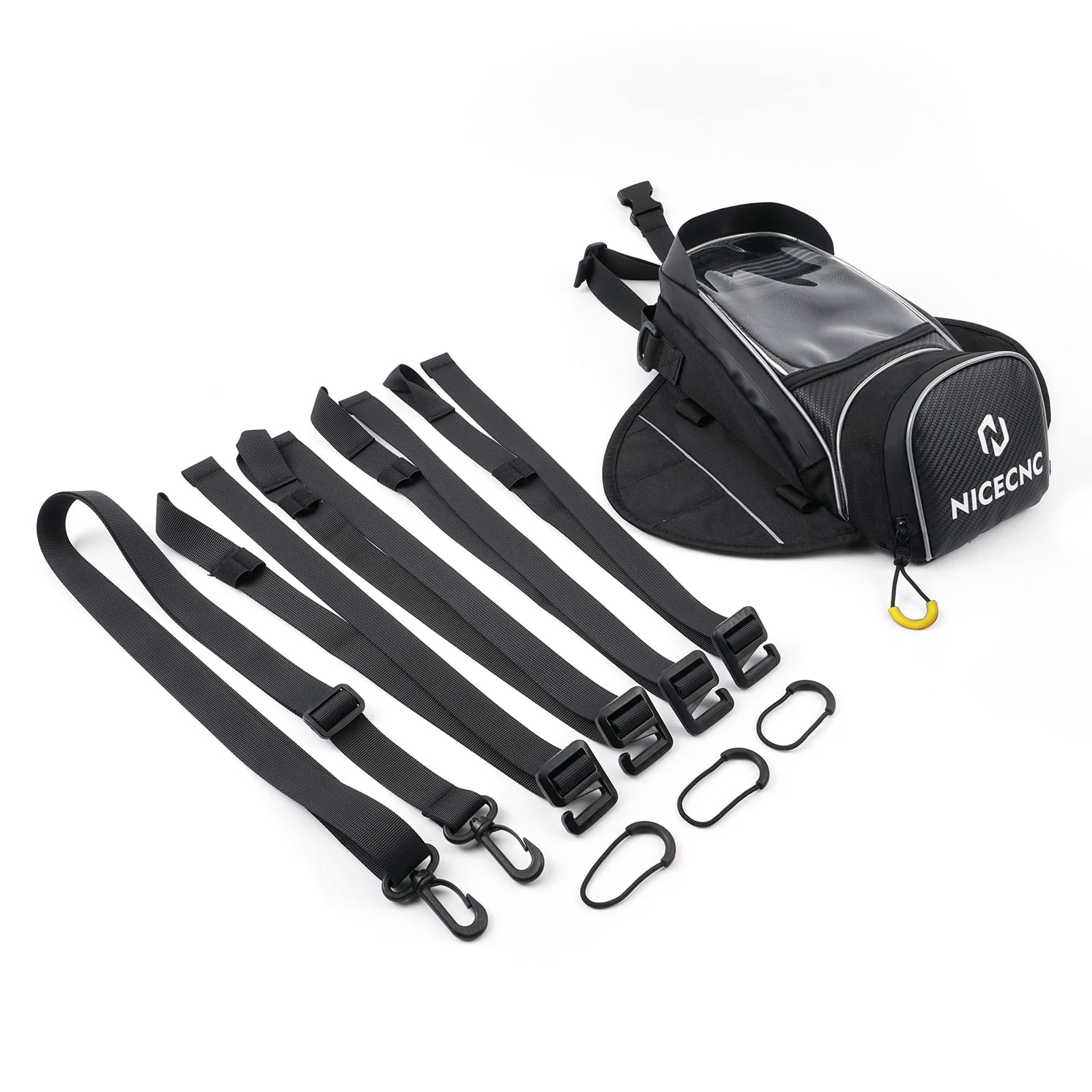 Universal Motorcycle Magnetic Tank Bag Front Fuel Storage Saddle Bag Touchscreen - Image 8