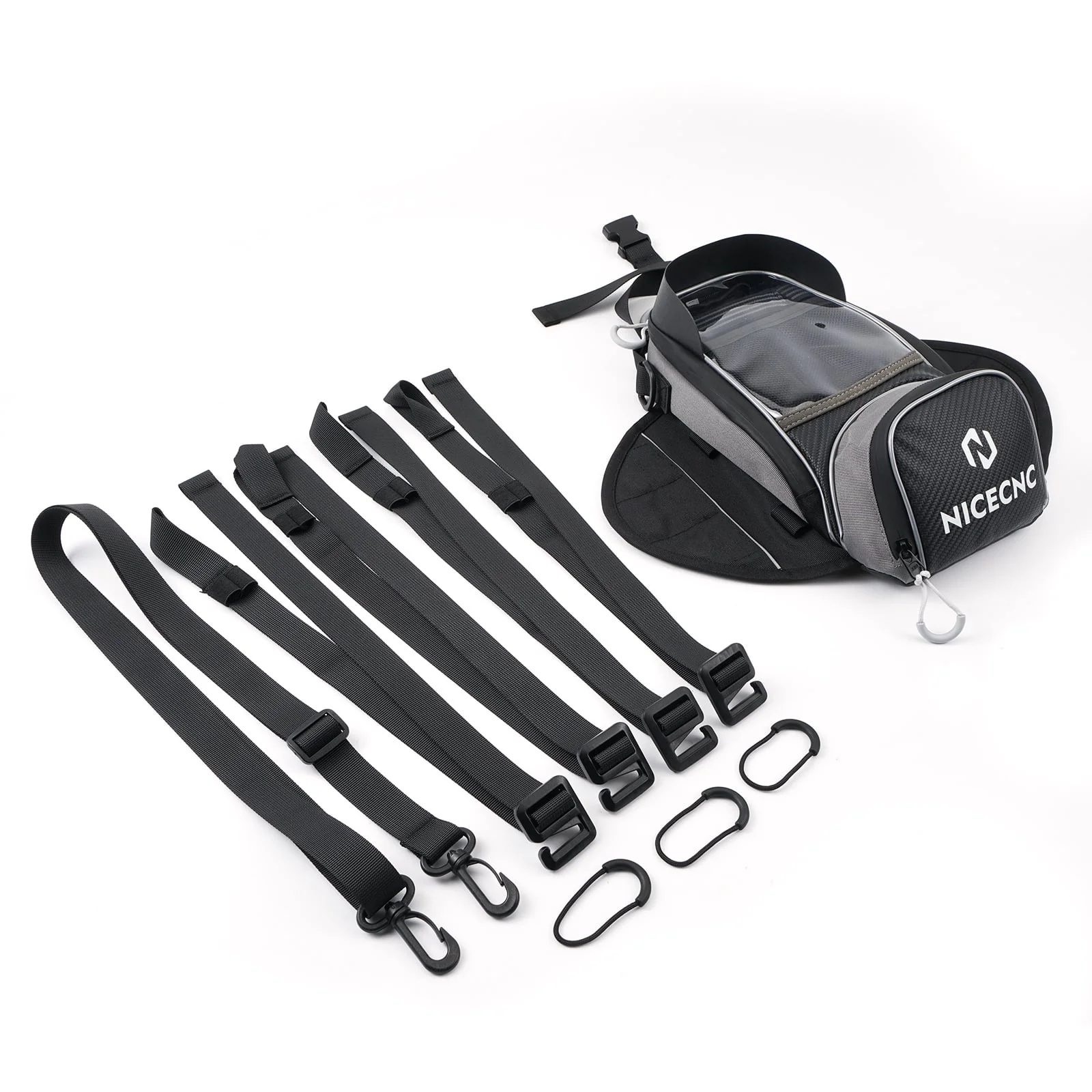 Universal Motorcycle Magnetic Tank Bag Front Fuel Storage Saddle Bag - Image 4