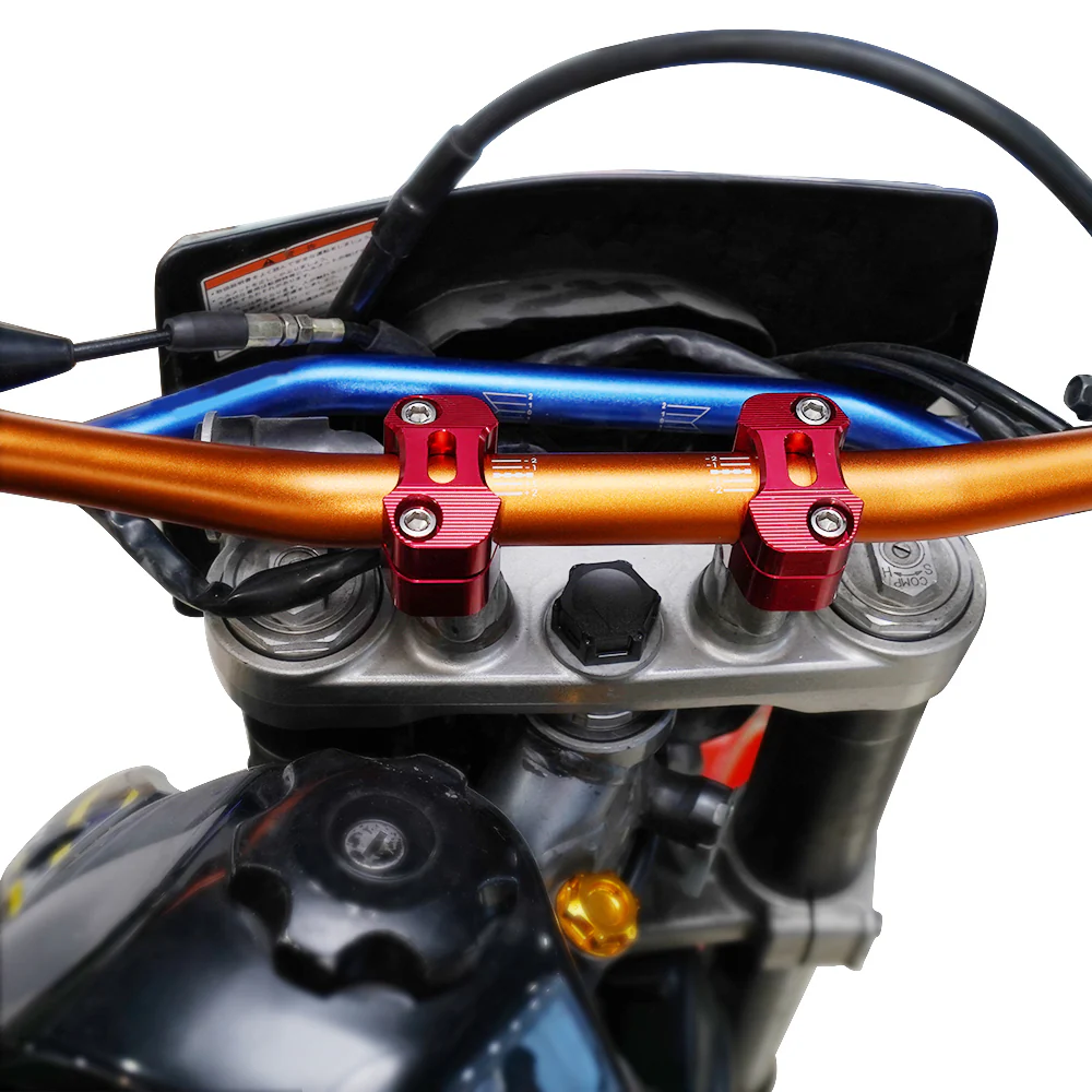 Universal Off-Road Motorcycle ATV Handlebar Mounts 7/8" to 1 1/8" Fat Bar Adapter Kit Riser - Image 11