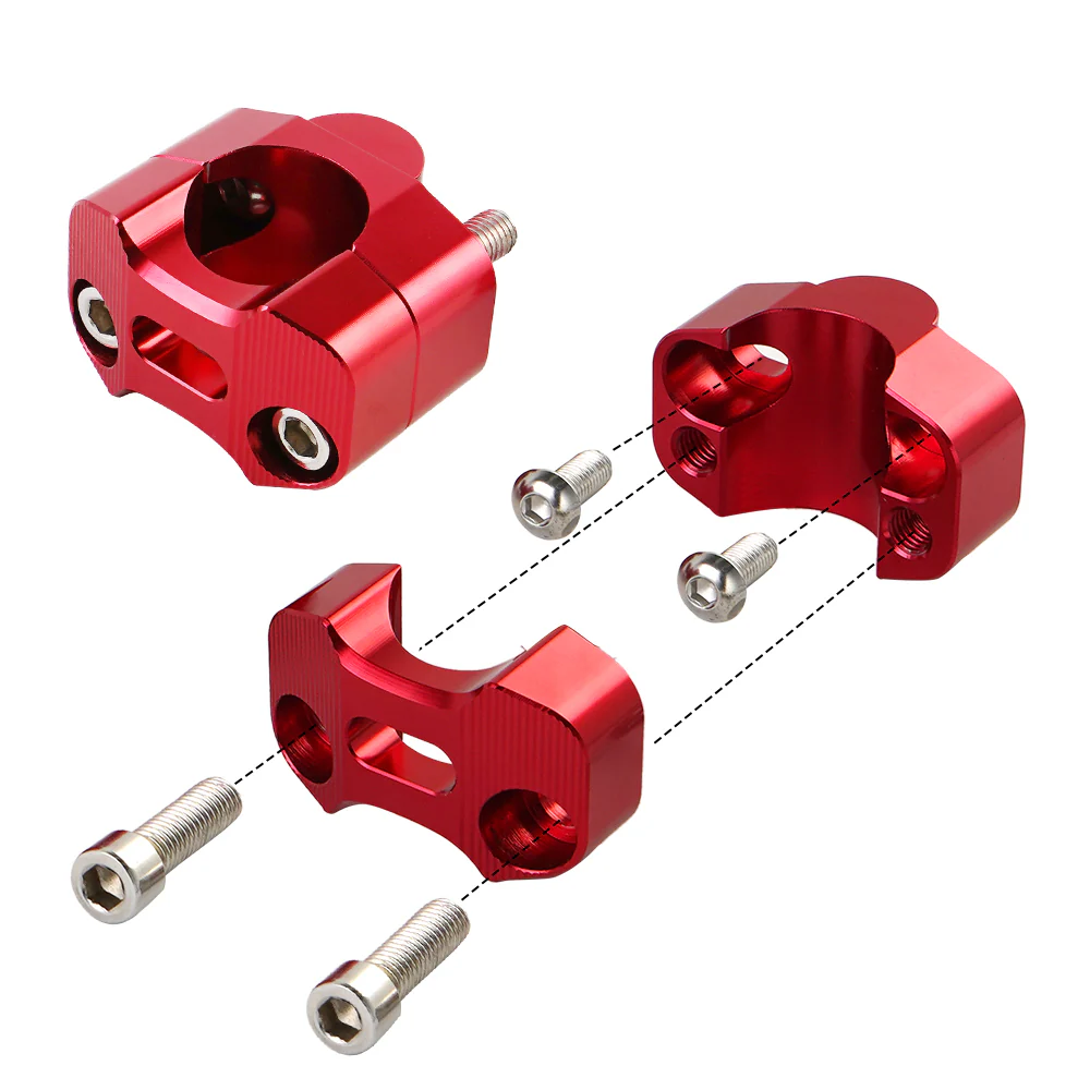 Universal Off-Road Motorcycle ATV Handlebar Mounts 7/8" to 1 1/8" Fat Bar Adapter Kit Riser - Image 9