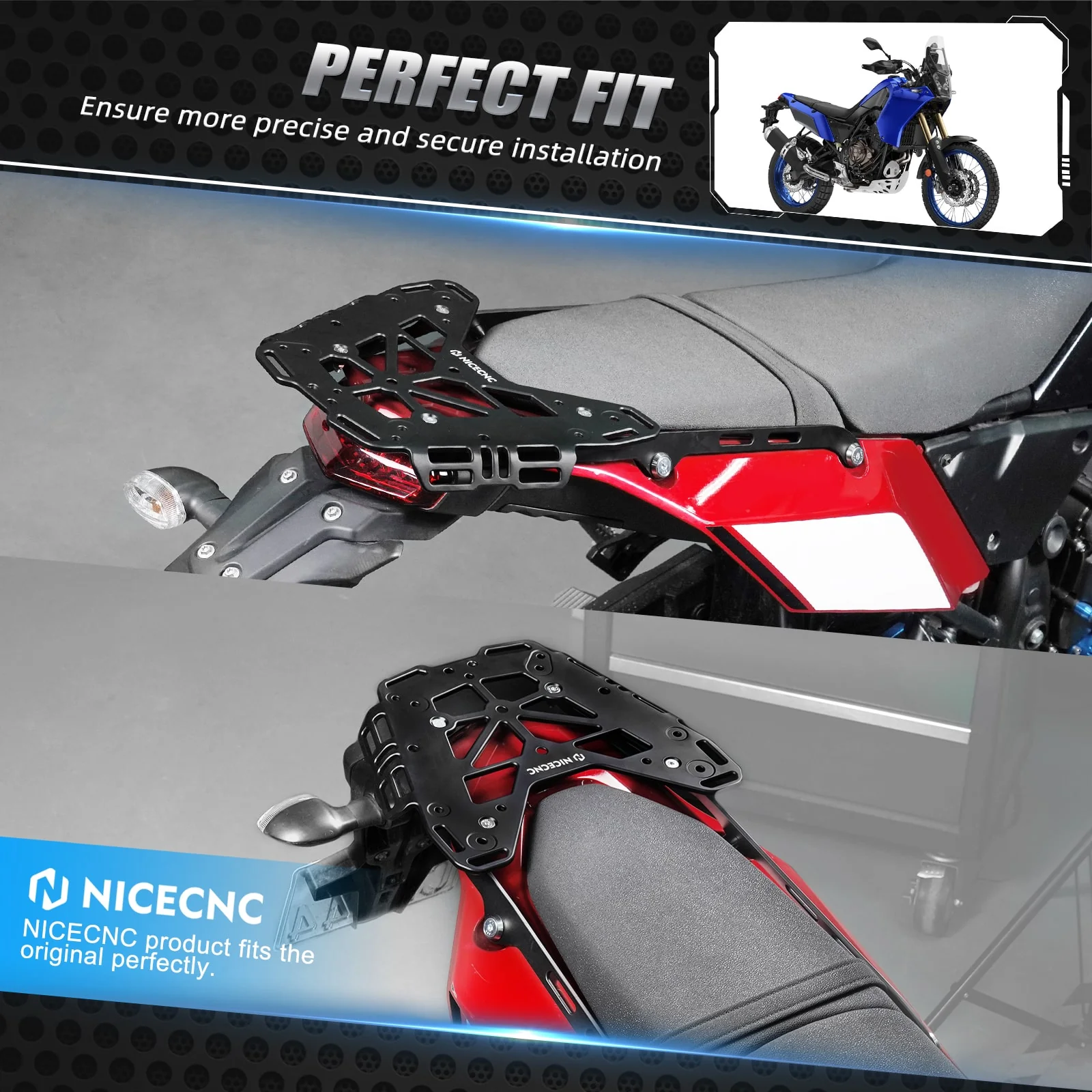 Upgrade Motorcycle Rear Luggage Rack For Yamaha Tenere 700 /XTZ700 2019-2024 - Image 3
