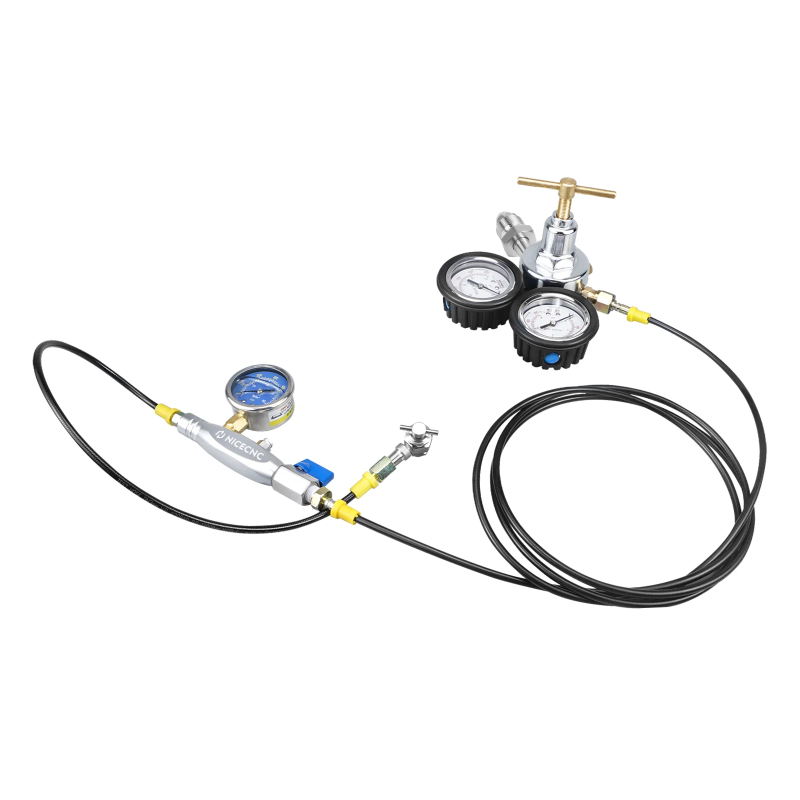 Motorcycle ATV UTV Nitrogen Shock Fill Tool with 2" 600PSI Gauge - Image 3