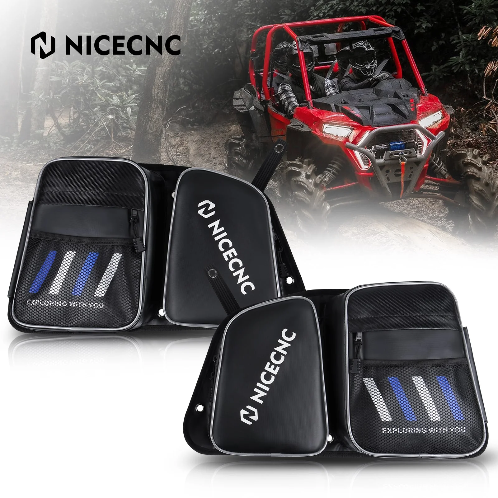 Upgraded UTV Rear Door Storage Bags For Polaris RZR XP 4 1000 900 - Image 5