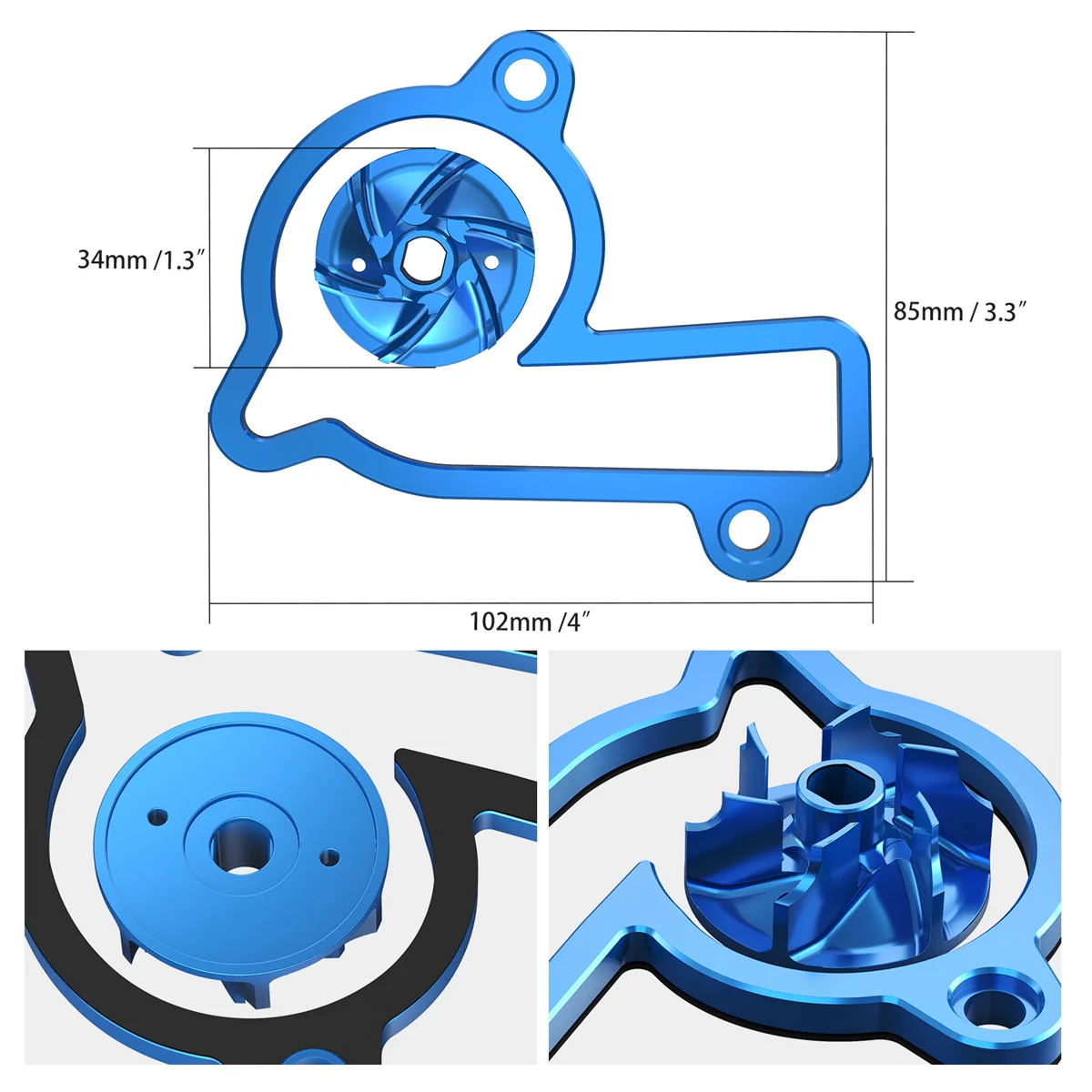 Water Pump Cooler Impeller Spacer Kit For KTM250 350 EXC-F 2024 - Image 2