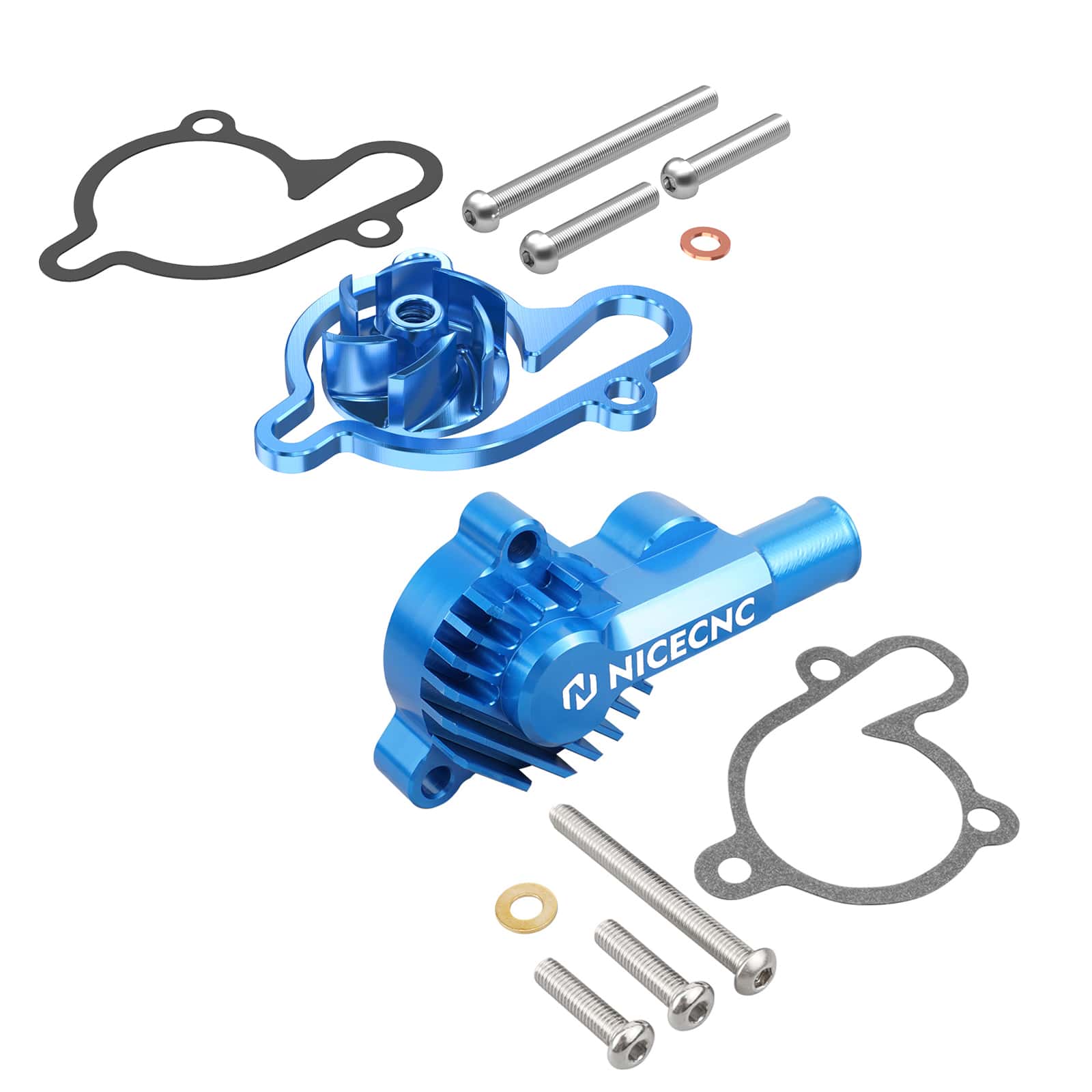 Water Pump Cover and Oversized Impeller Cooler Kit For Yamaha YZ85 2002-2018 - Image 4