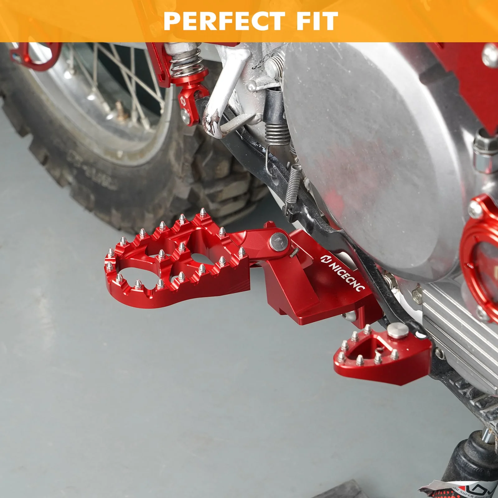 Enlarged Wide Foot Pegs Pedals For Honda XR650L 1993-2025 XR 650R 600R 250R 400R - Image 9