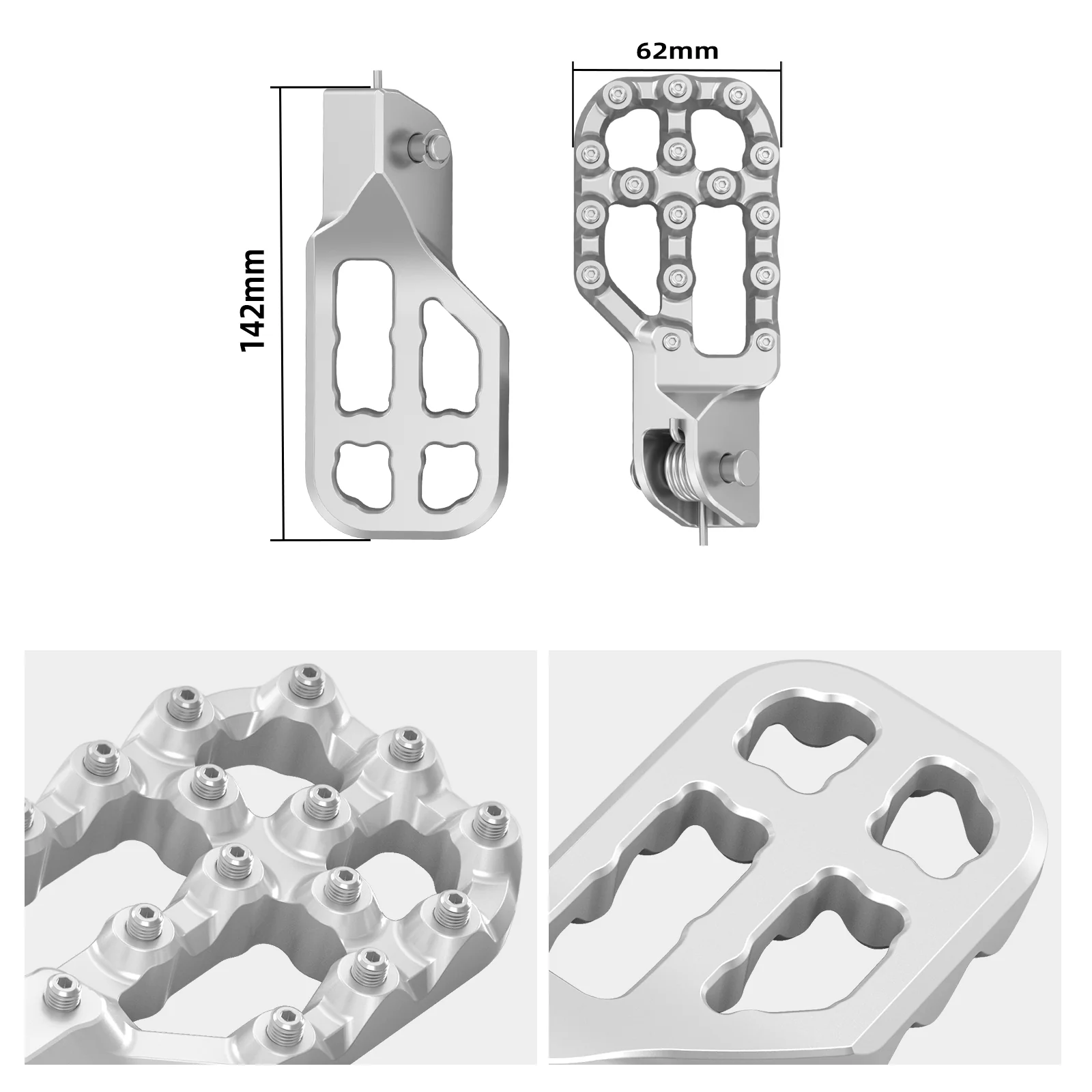 Wide Offset Footpegs Footrests For BMW R1200GS R1250GS / Adventure - Image 10