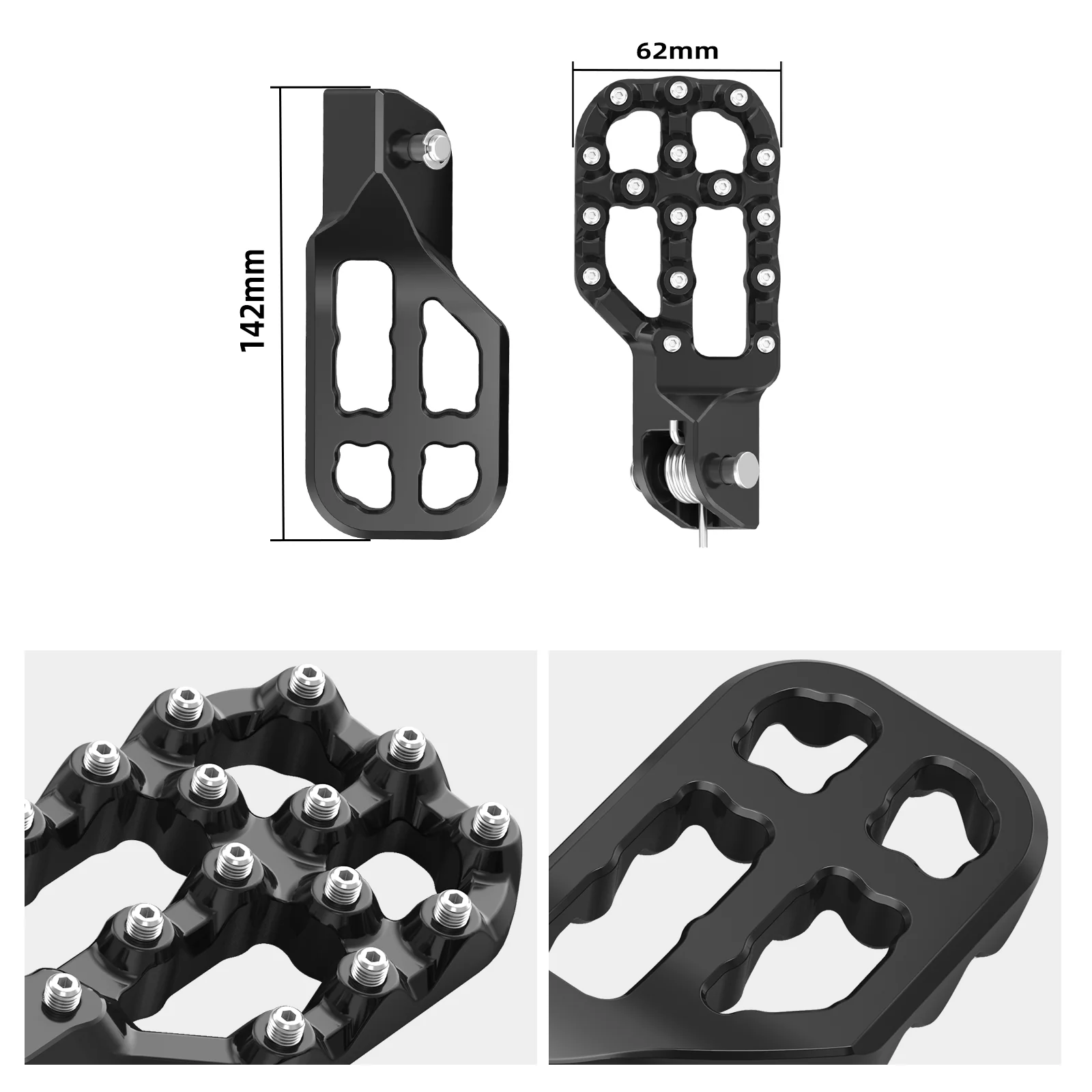Wide Offset Footpegs Footrests For BMW R1200GS R1250GS / Adventure - Image 5
