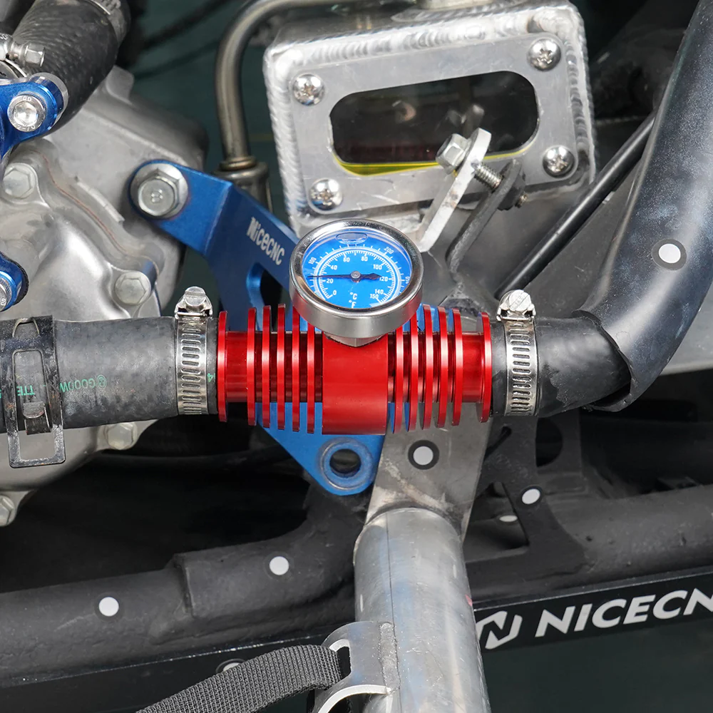 ATV Radiator Inline Cooler w/Temperature Gauge For Honda TRX 450R / 250R / 700XX - Image 2