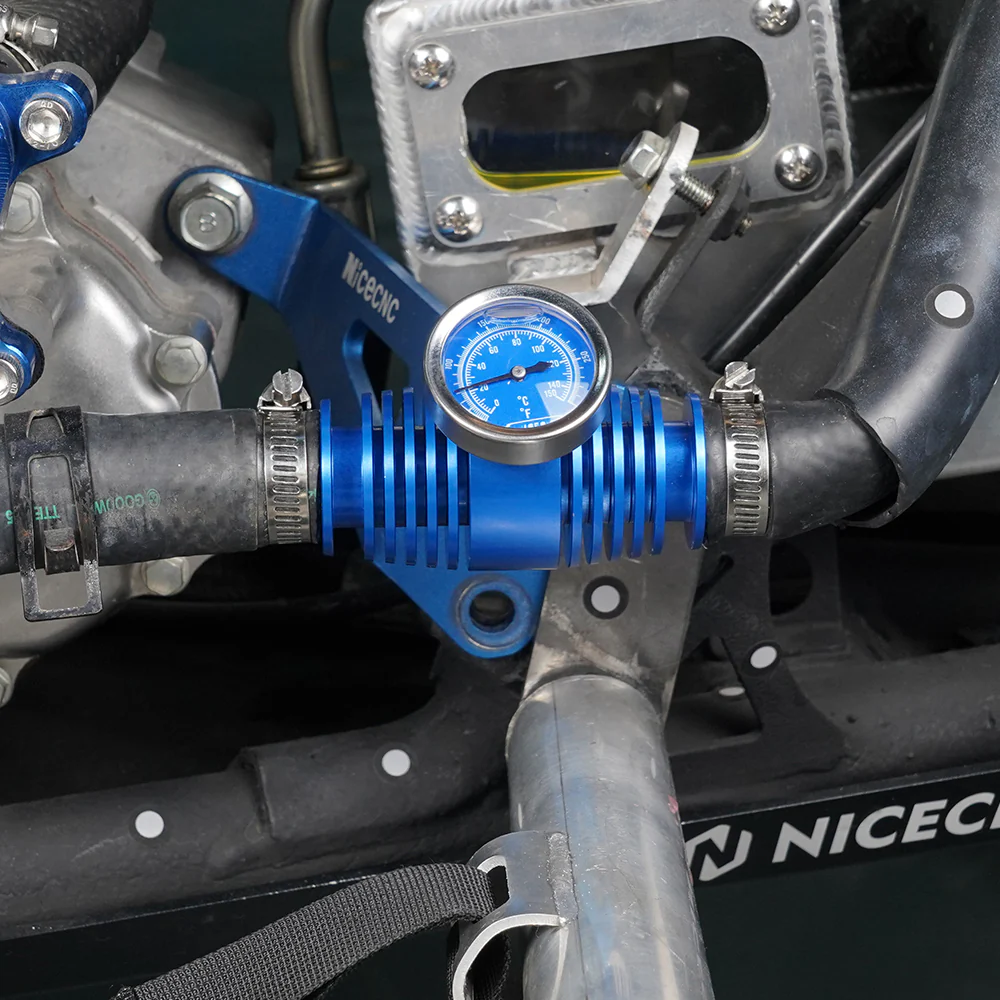 ATV Radiator Inline Cooler w/Temperature Gauge For Honda TRX 450R / 250R / 700XX - Image 3