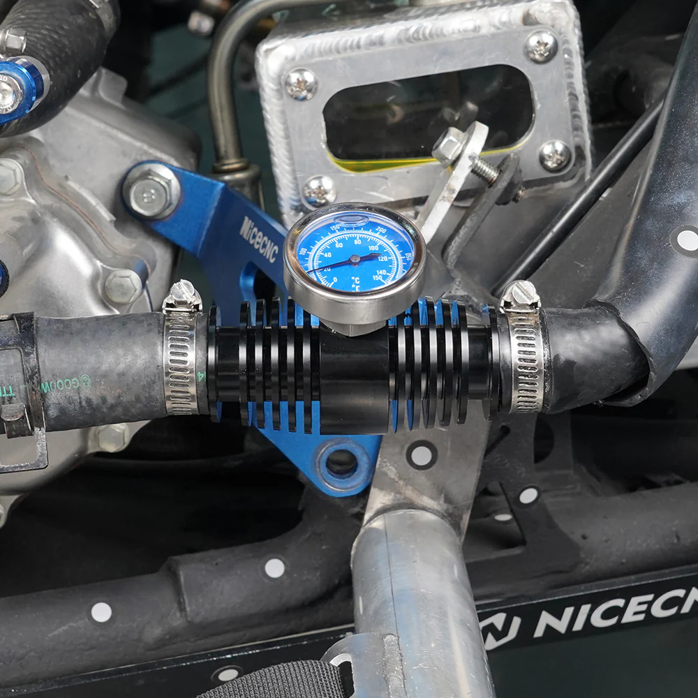 ATV Radiator Inline Cooler w/Temperature Gauge For Honda TRX 450R / 250R / 700XX - Image 4