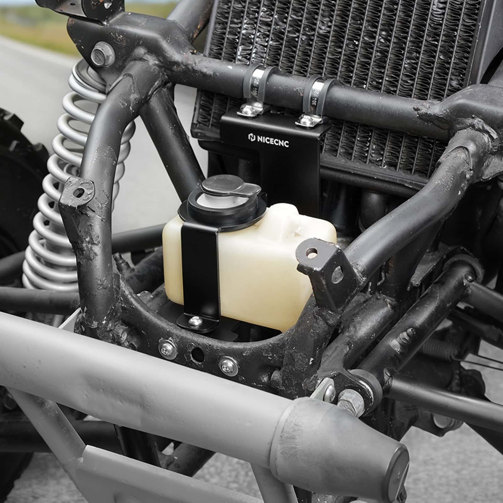 ATV Coolant Reservoir Relocation Bracket Front Mount For Yamaha Banshee 350 - Image 2