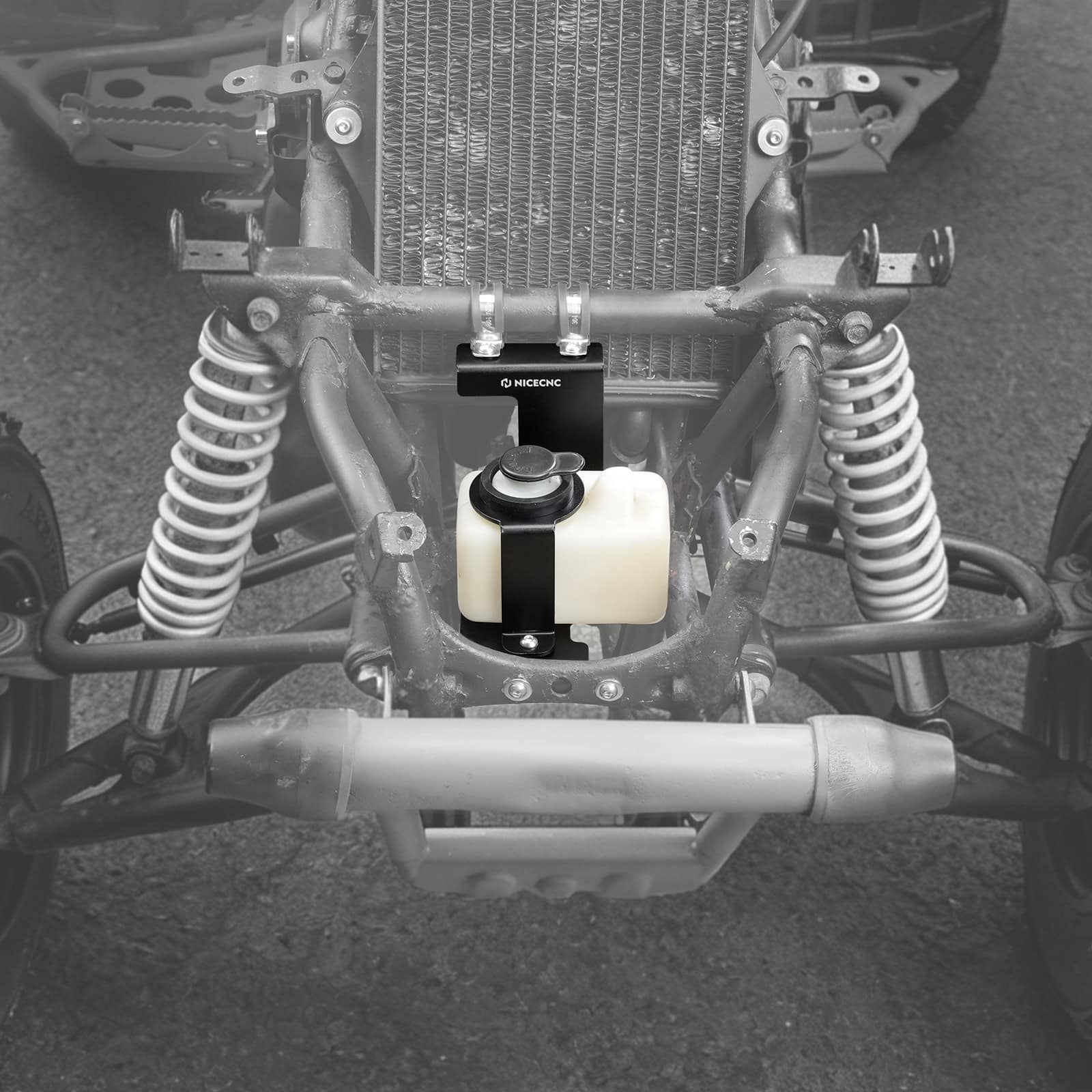ATV Coolant Reservoir Relocation Bracket Front Mount For Yamaha Banshee 350 - Image 3