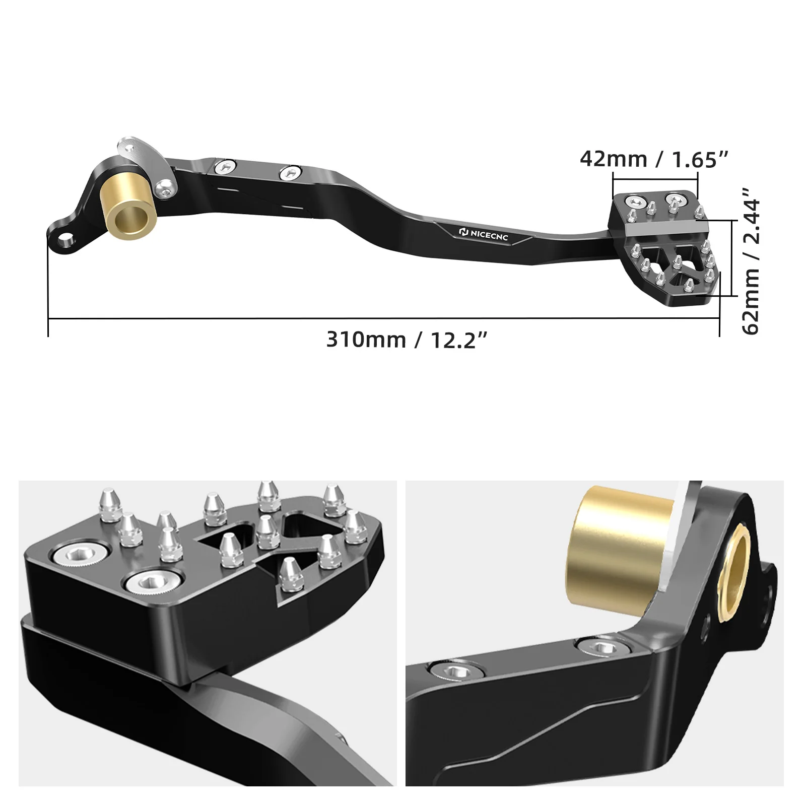 Extended Rear Brake Pedal + Kick Starter Lever For Yamaha Banshee 350 - Image 30