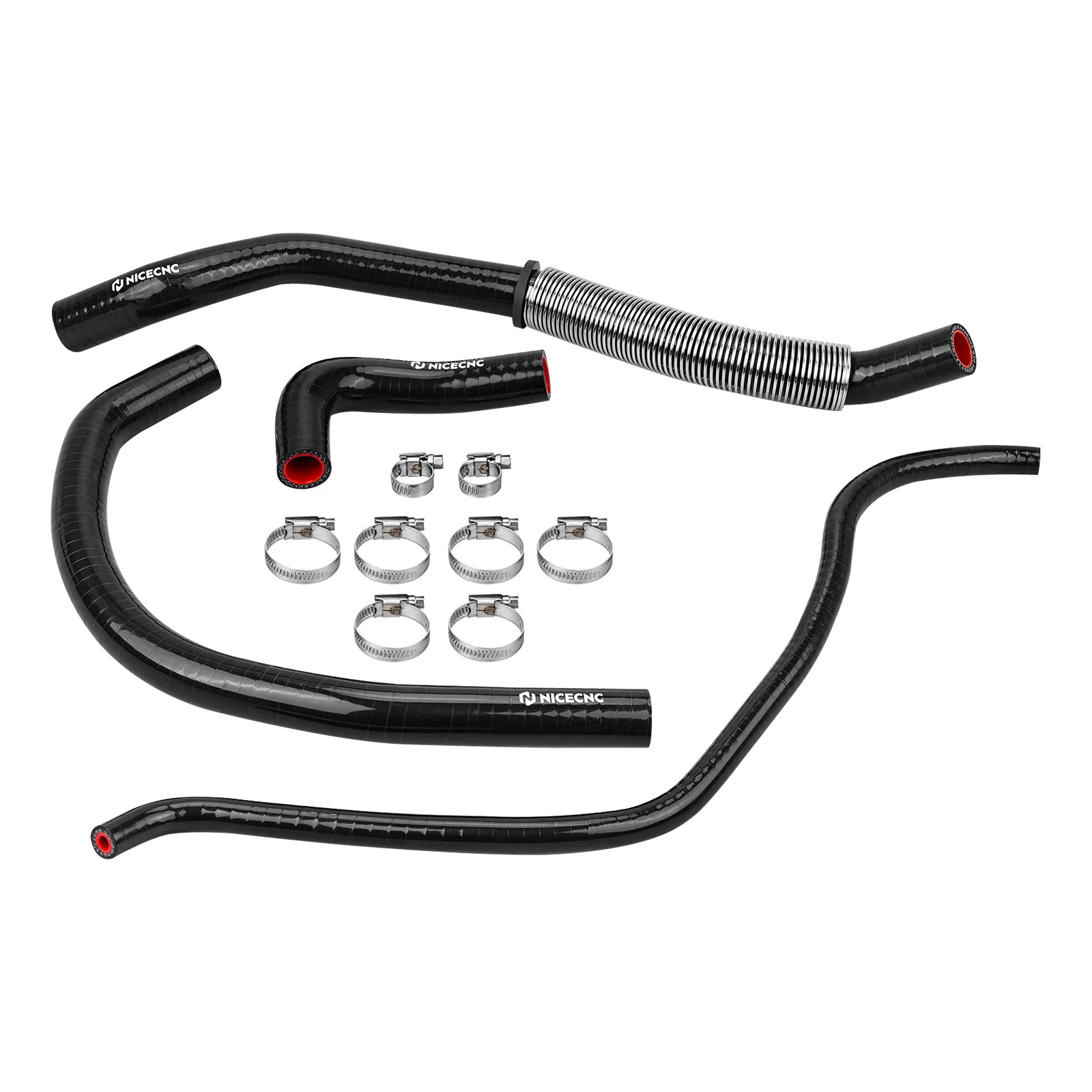 Silicone Radiator Hose Kit w/Heat Shield Adapters For Yamaha Banshee 350 1987-2006 - Image 7