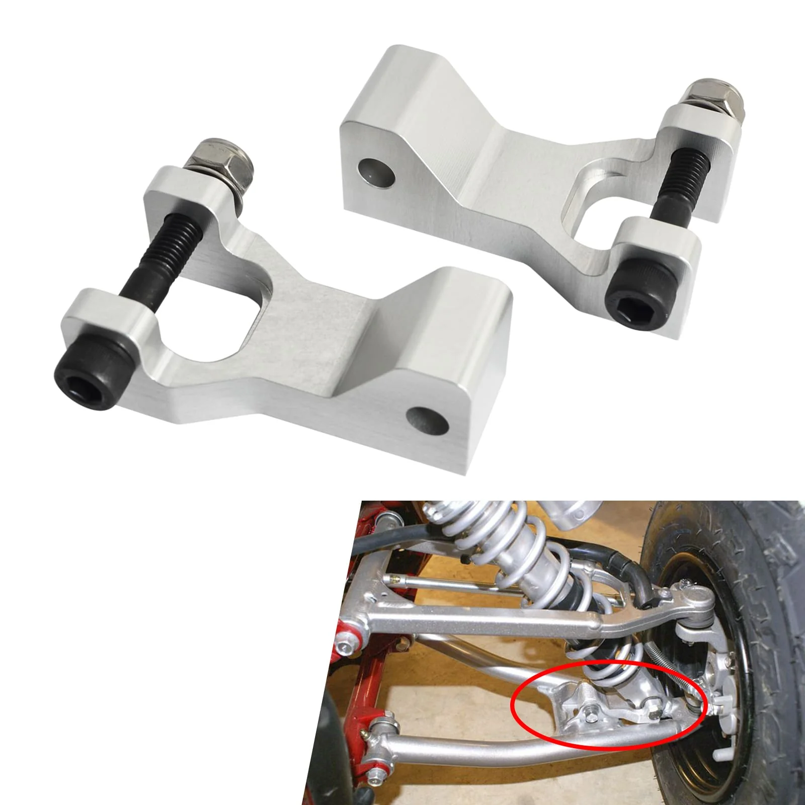 Front A-Arm 3.5" Lowering Drop Link Kit For Yamaha Raptor 700 660 350 YFZ450 - Image 8