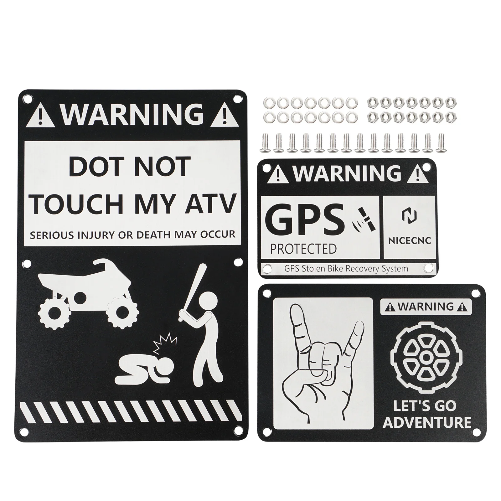 ATV Fender Warning Tags Stickers Badges Plates For Yamaha Blaster 200 - Image 3
